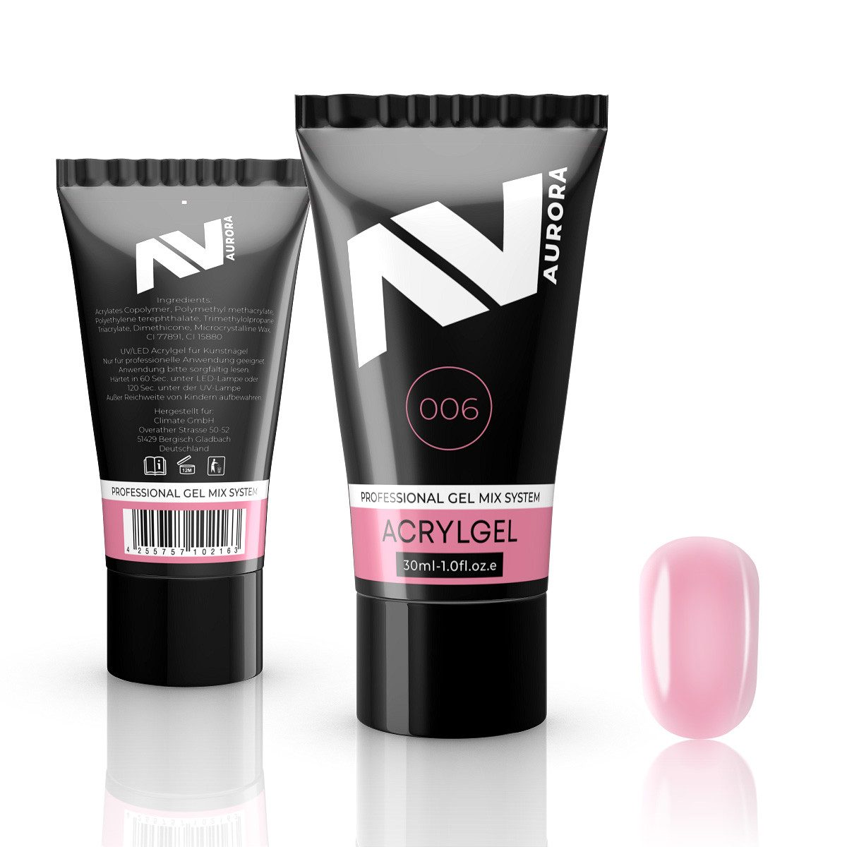 Aurora Gel-Nagellack AURORA Acrylgel Pink Magnolia 006 30ml, 1-tlg.