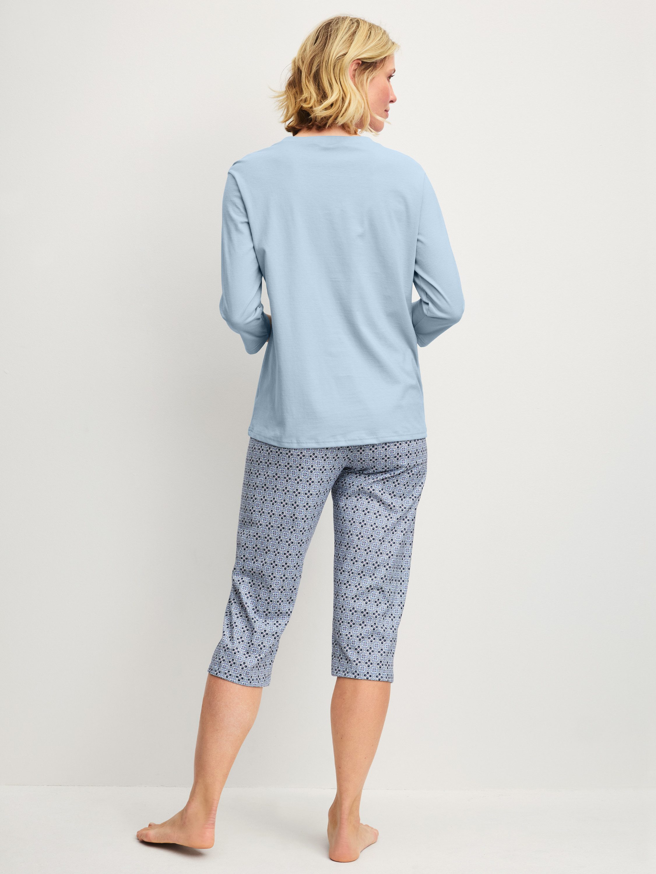 CALIDA Capri-Pyjama Cotton Special Damen (2 tlg) aus 100% Baumwolle, atmungsaktiv und klimaregulierend
