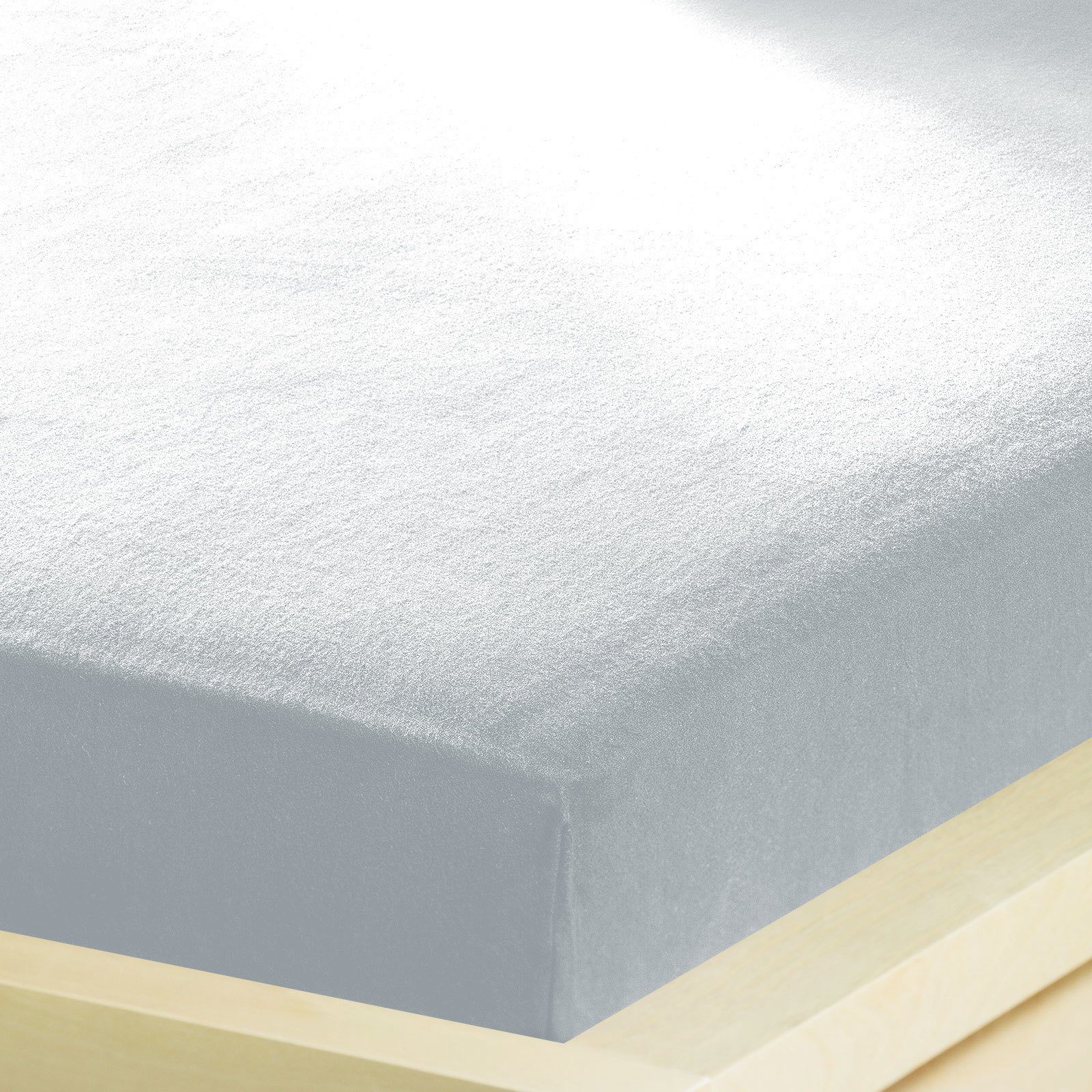 BETTWARENSHOP Spannbettlaken Feinbiber wasserdicht, Biber, Gummizug: Rundum günstig online kaufen