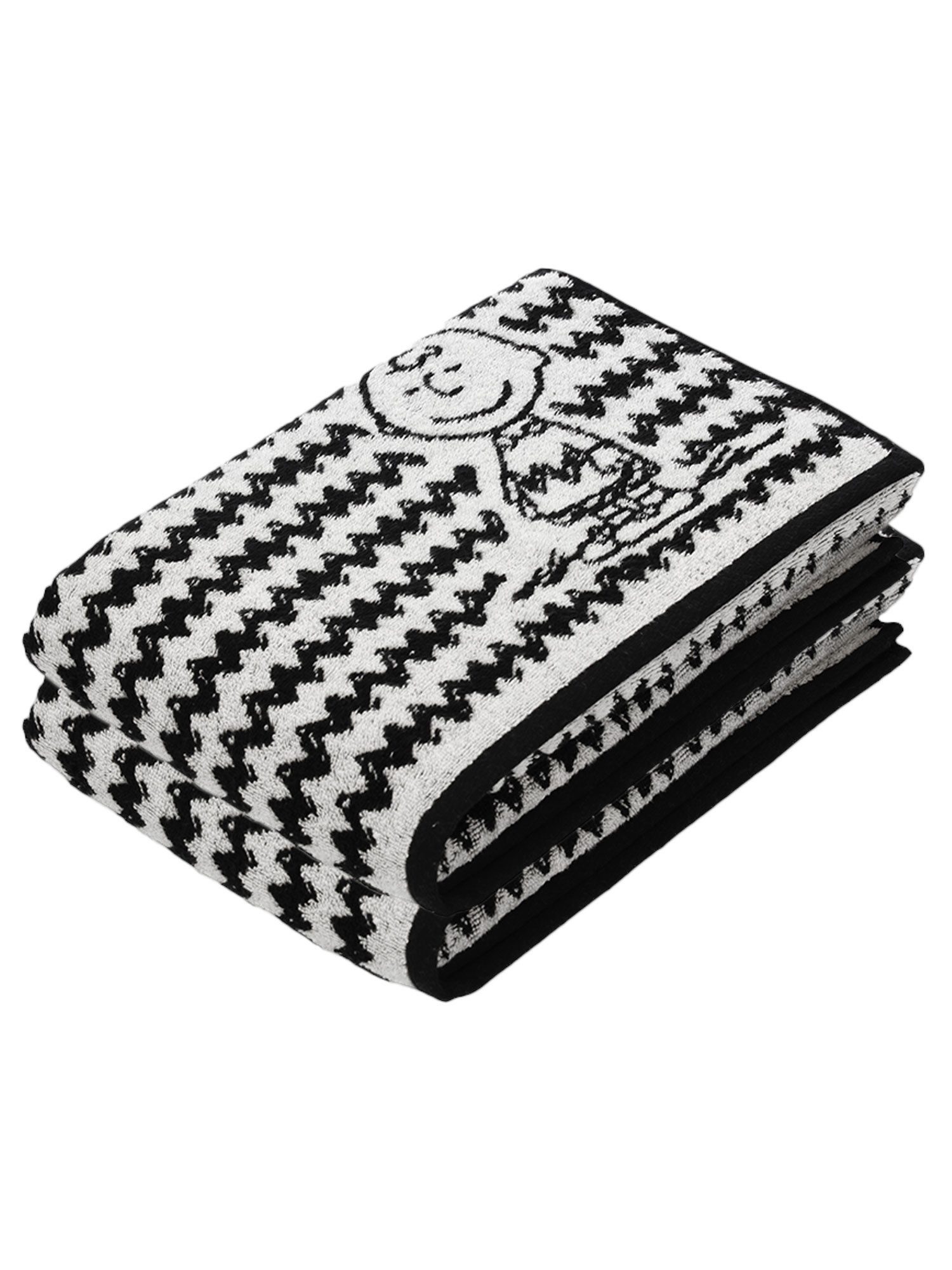 Vossen Duschtücher Duschhandtuch Charlie Brown, Webfrottier (Packung, 2-St), Charlies Zickzack Design, ein Hauch Kindheitserinnerung für jeden Tag