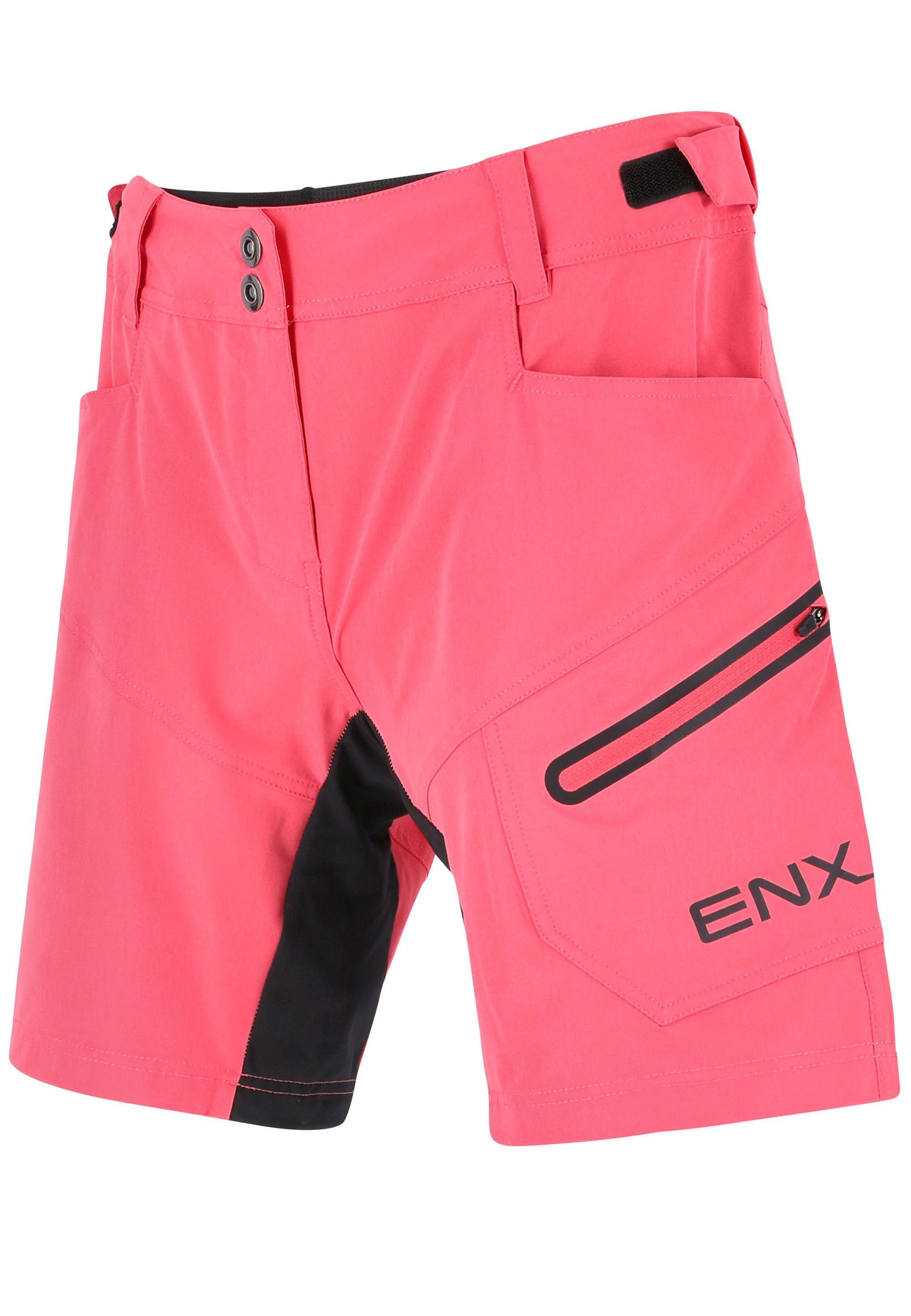 1 in rosa Radhose Jamilla Shorts W 2 Innen-Tights mit herausnehmbarer ENDURANCE