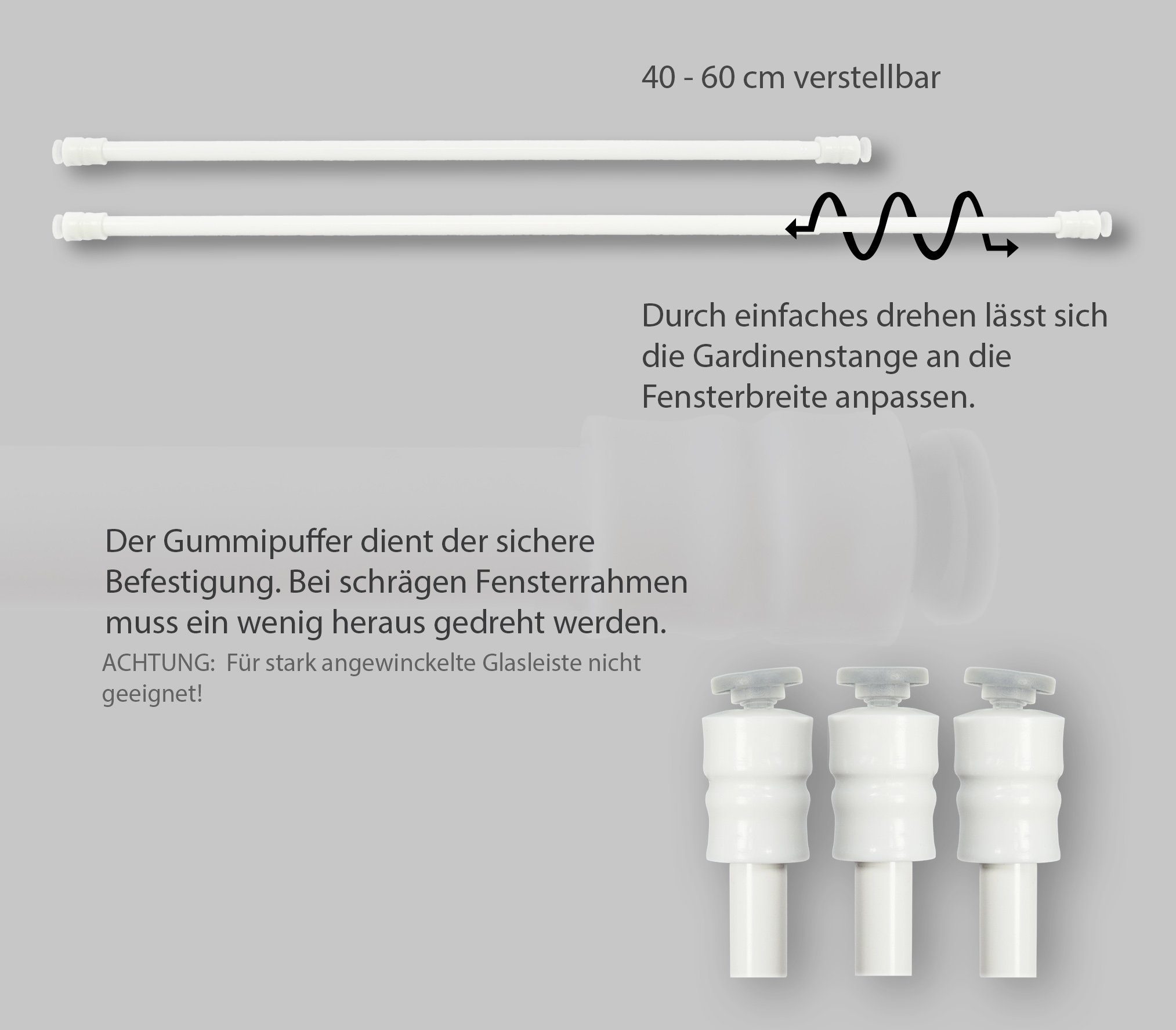Haus und Deko Gardinenstange Klemmstange Drehbar günstig online kaufen