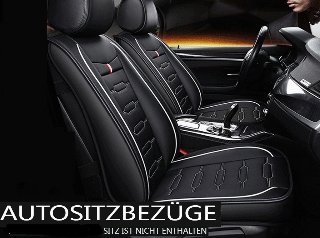 AUDEW Autositzbezug, 2-tlg., Universal Elegant Auto Sitzbezug Sitzschoner  Set Vorne Kunstleder