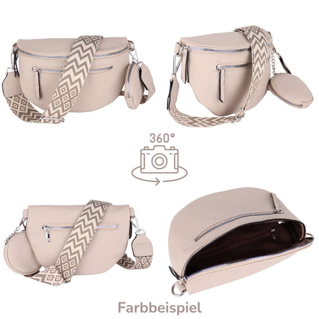 MIRROSI Bauchtasche Damen Taschen, Umhängetasche, Brusttasche, 27x19x9cm Ve günstig online kaufen