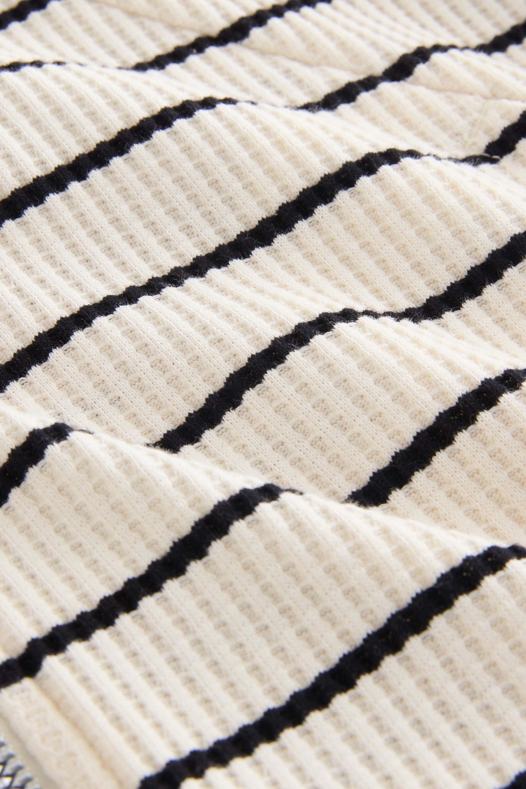 Next Kapuzenpullover Pullover mit Waffelstruktur und Reißverschluss (1-tlg)