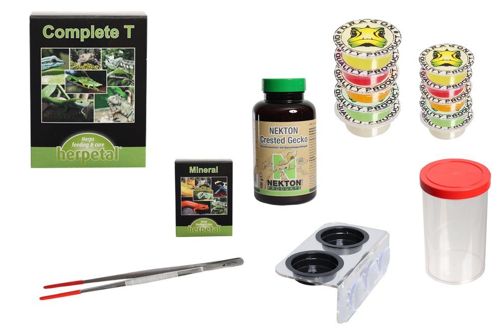 Terrarium TAGGECKO und KRONENGECKO Ernährungsset inkl. Vitaminpräparate und Zu
