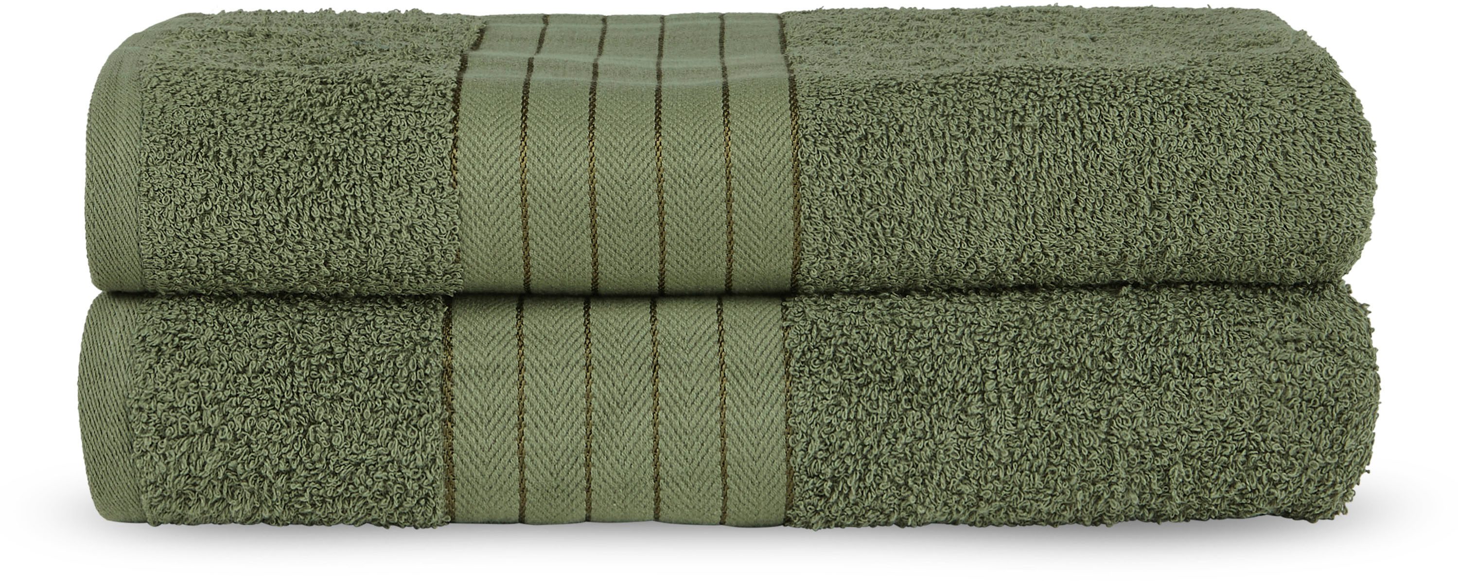 good morning Badetuch Uni Towels, Frottier (2-St), Baumwolle, Walkfrottee, Bordüre, 500 GSM, Einfarbig, ohne Aufhängung