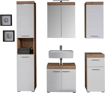 INOSIGN Hochschrank Avena Höhe 190 cm, Badezimmerschrank mit 2 Türen und 1 offenen Fach