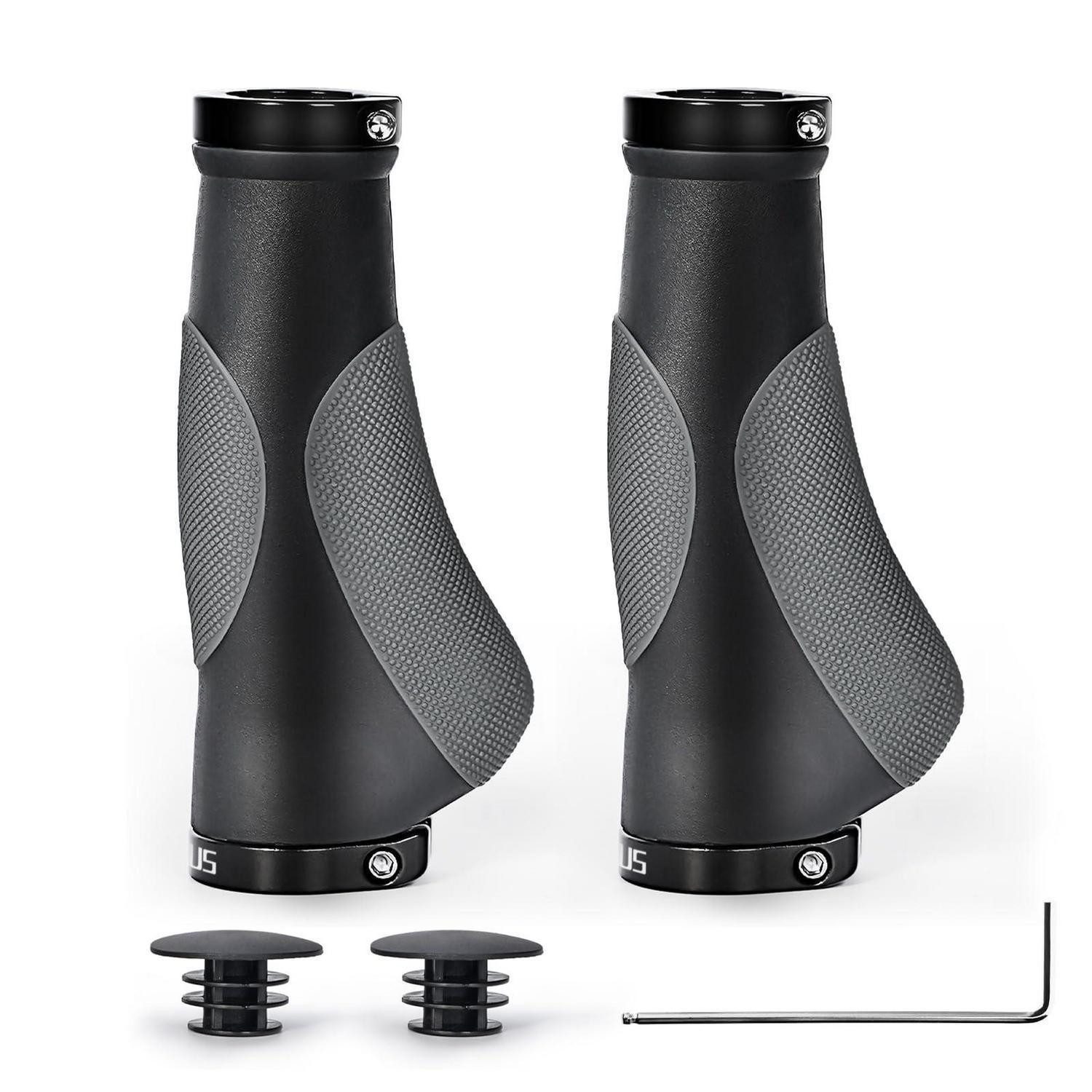 LuxusKollektion Fahrradlenkergriff Fahrradgriffe 22mm Ergonomisch DoppelLockOn MTB Ebike BMX 130+130mm (2-St)
