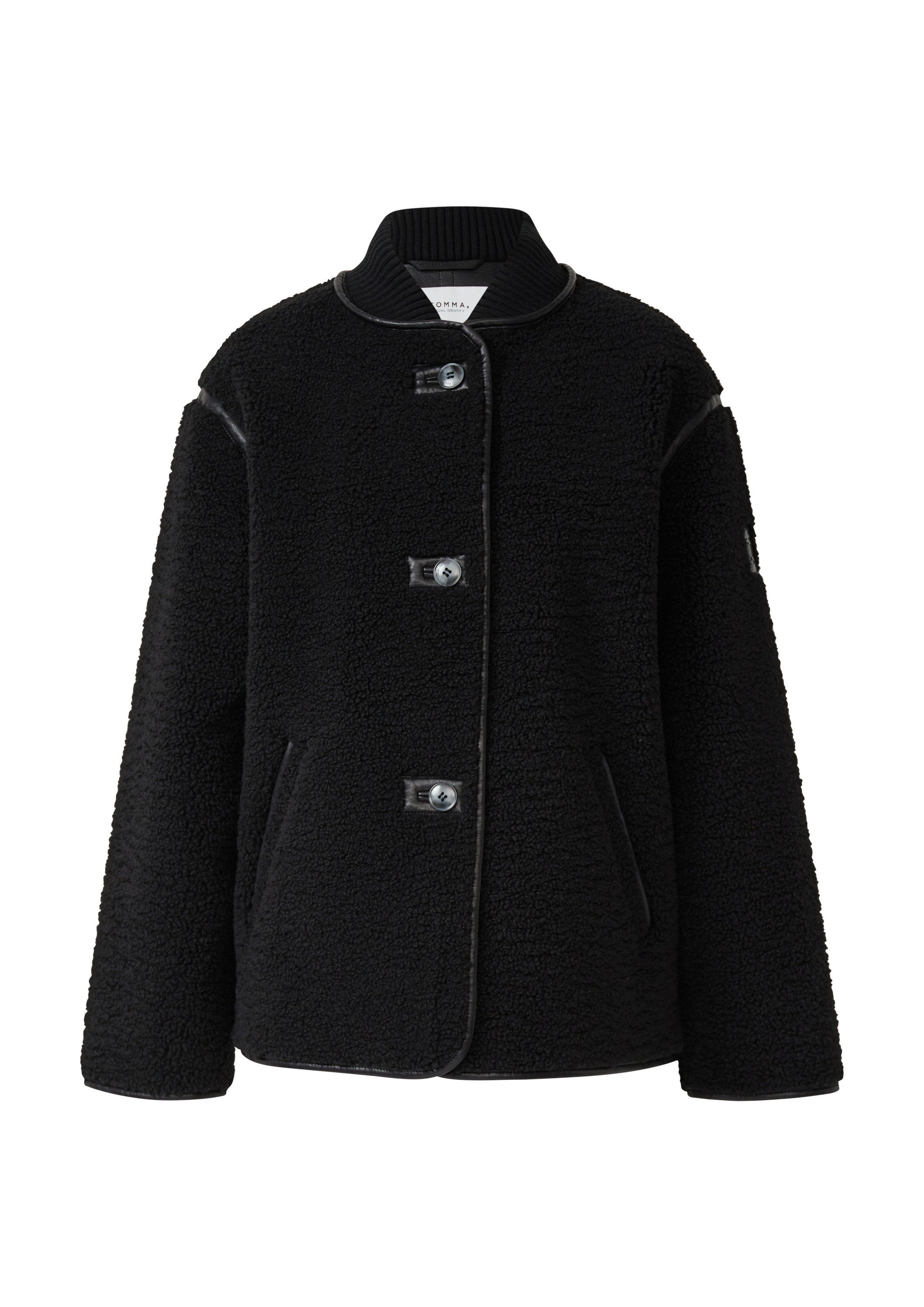 comma Funktionsjacke Outdoor-Jacke Teddyplüsch-Jacke im Loose Fit