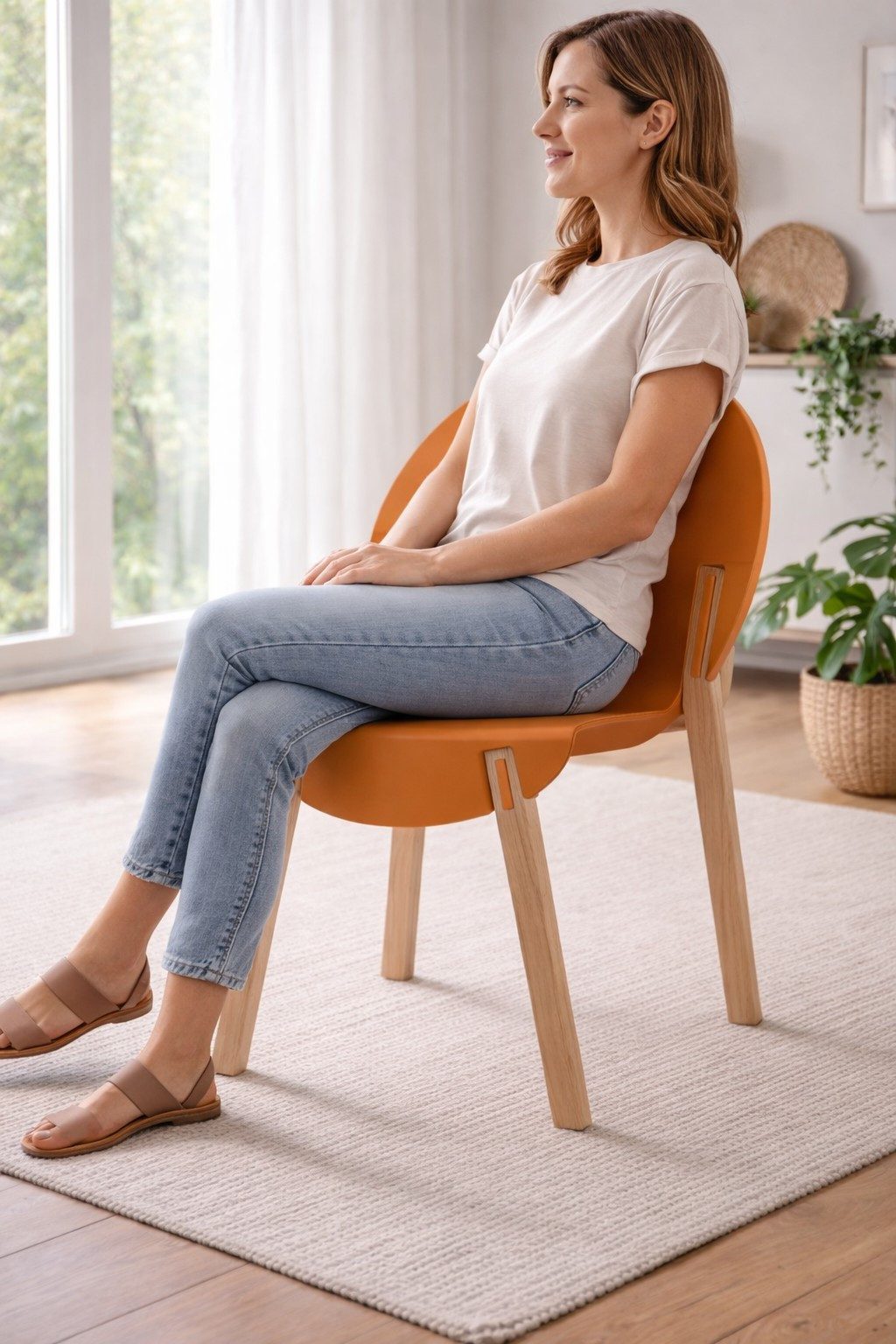 Xlmoebel Esszimmerstuhl Exklusiver oranger Sitzstuhl für ein luxuriöses Wohnzimmer (1 St), Made in Europa