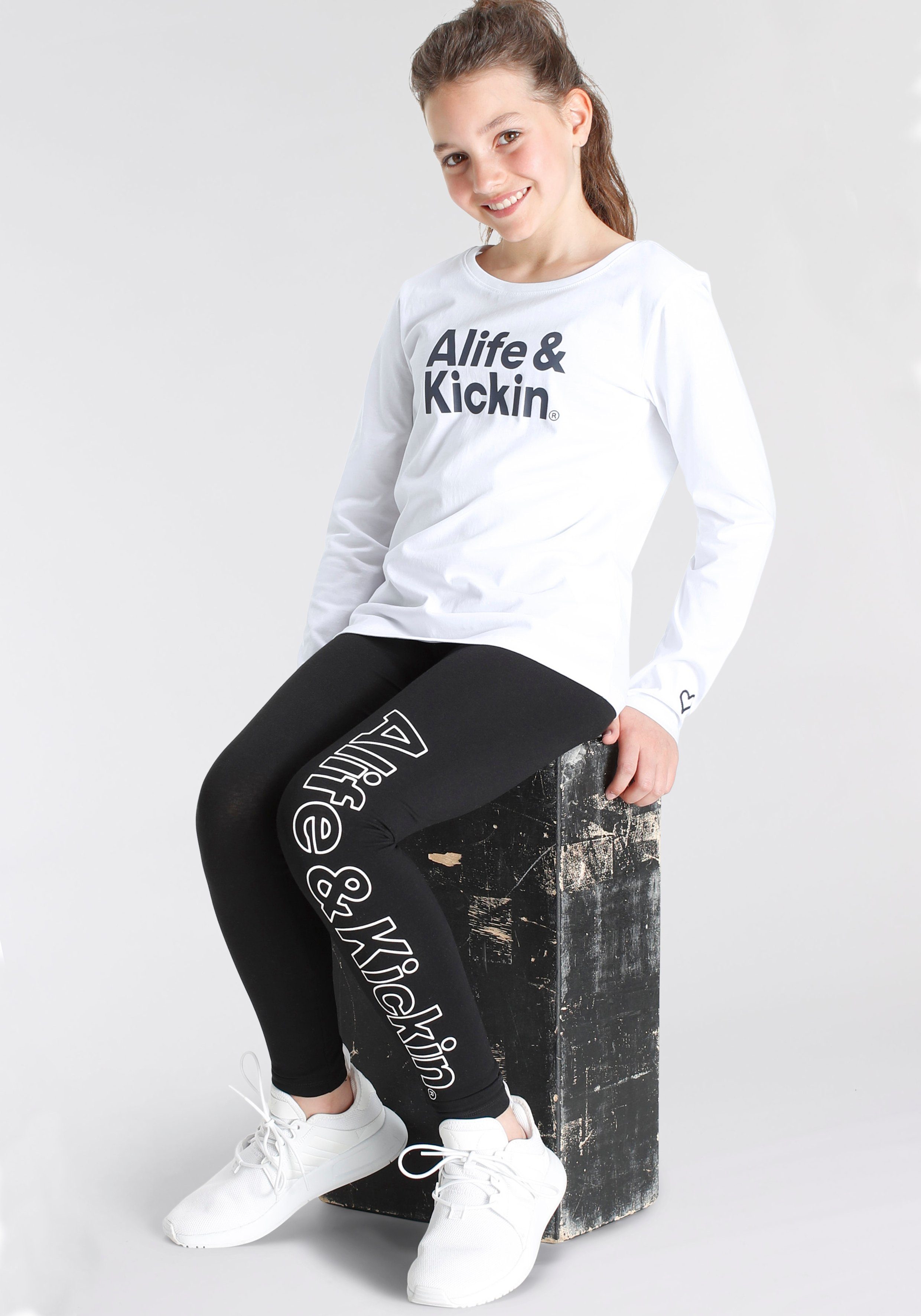 Alife & Kickin Langarmshirt Kickin MARKE! Alife für Kids. NEUE Logo mit Druck &