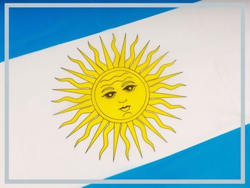 PHENO FLAGS Flagge Argentinien Flagge 90 x 150 cm Argentinische Fahne Nationalfahne (Hissflagge für Fahnenmast), Inkl. 2 Messing Ösen