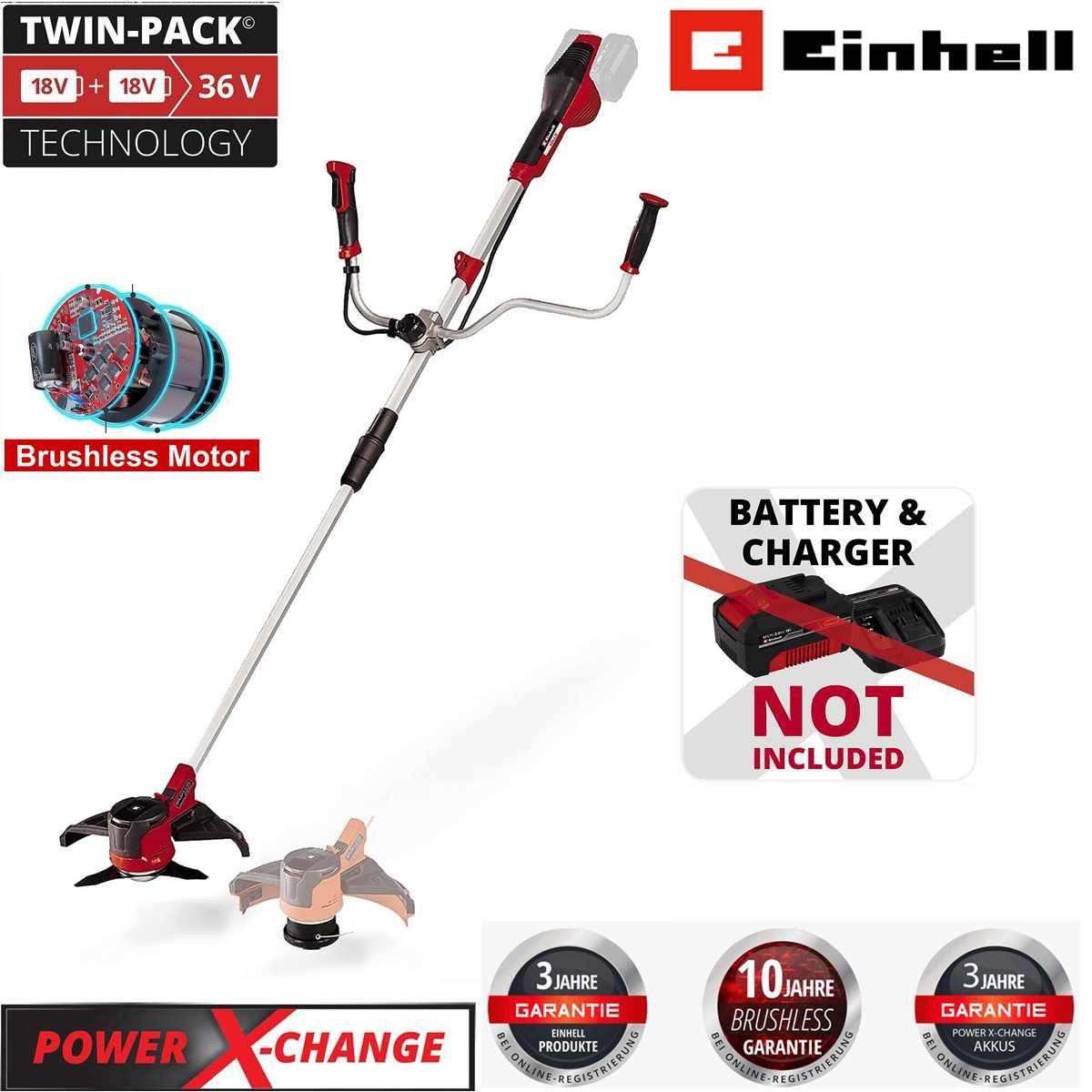 Einhell Akku-Motorsense Akku-Sense Agillo 36/255 BL Solo 36V (2 x 18V) Brushless Front-Motor
