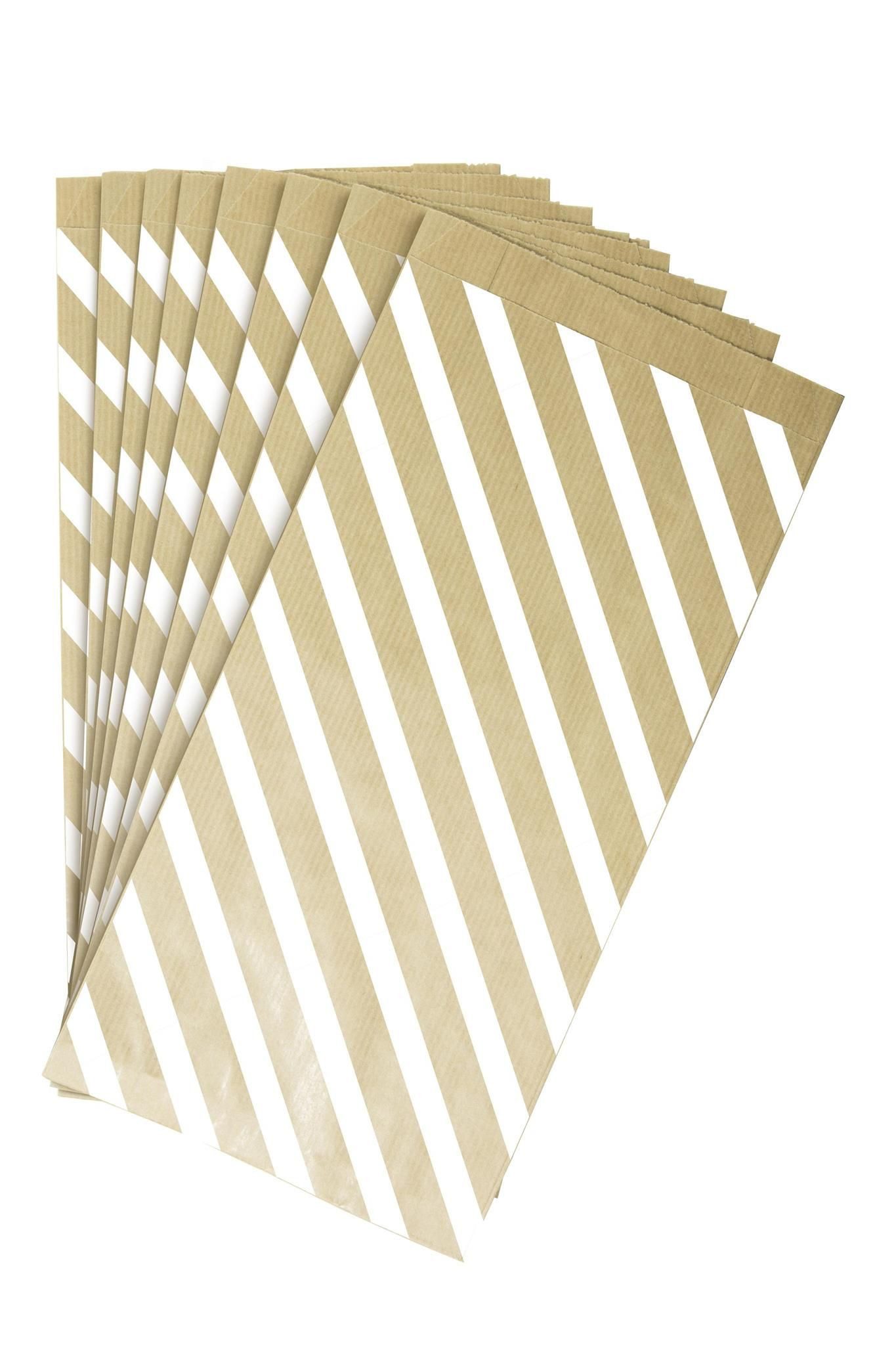 CLAIREFONTAINE Tragetasche Clairefontaine 50 Tüten kraft 11x21+5cm Streifen w