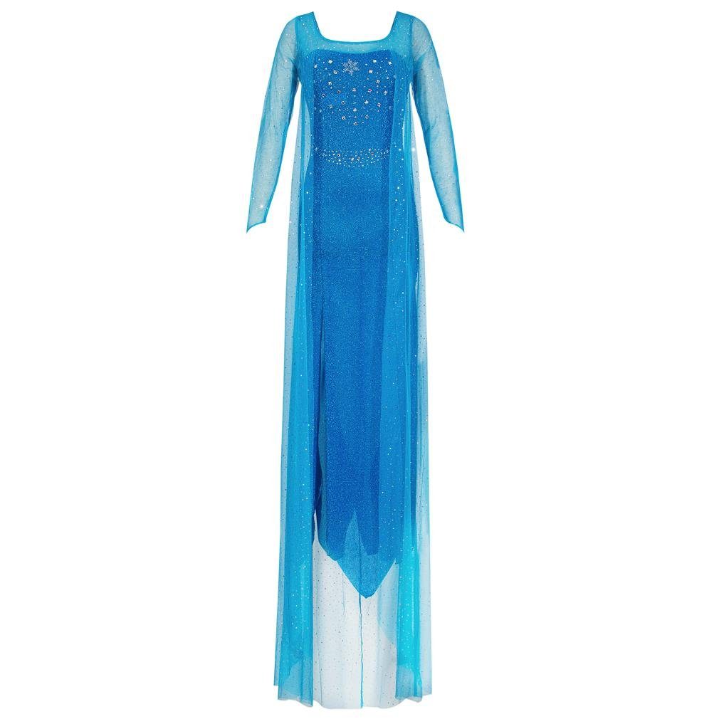 Katara Partyanzug Prinzessin Kostümkleid Eiskönigin Elsa für Damen, Abendkleid, Frozen, Kostüm, Fasching, Karneval, Frauen, Erwachsene