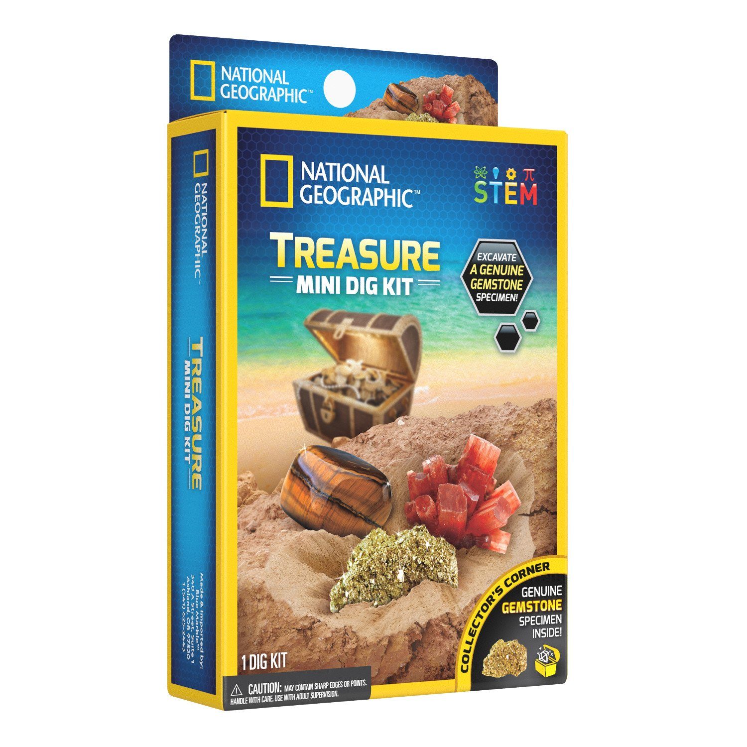 NATIONAL GEOGRAPHIC Lernspielzeug RTNGMDIGCHEST, Treasure Mini Dig Kit Schatzkisten-Set