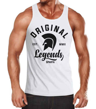 Neverless Tanktop Gladiator Sparta Fighter Original Legends Streetwear Herren Tanktop Slim Fit Neverless® mit Print