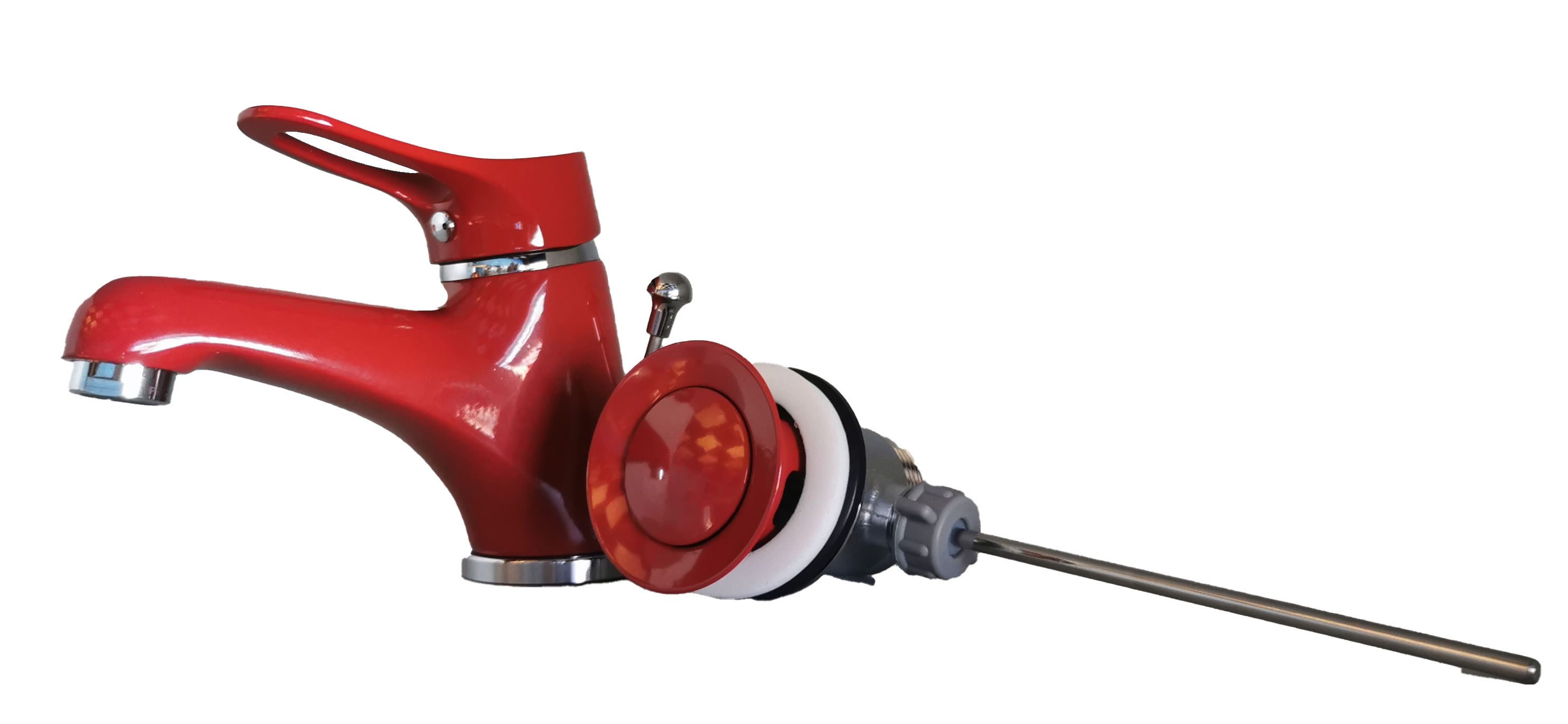 Wagner Armaturenwelt Waschtischarmatur Waschtischarmatur farbig + Ablaufgarnitur farbig farbig