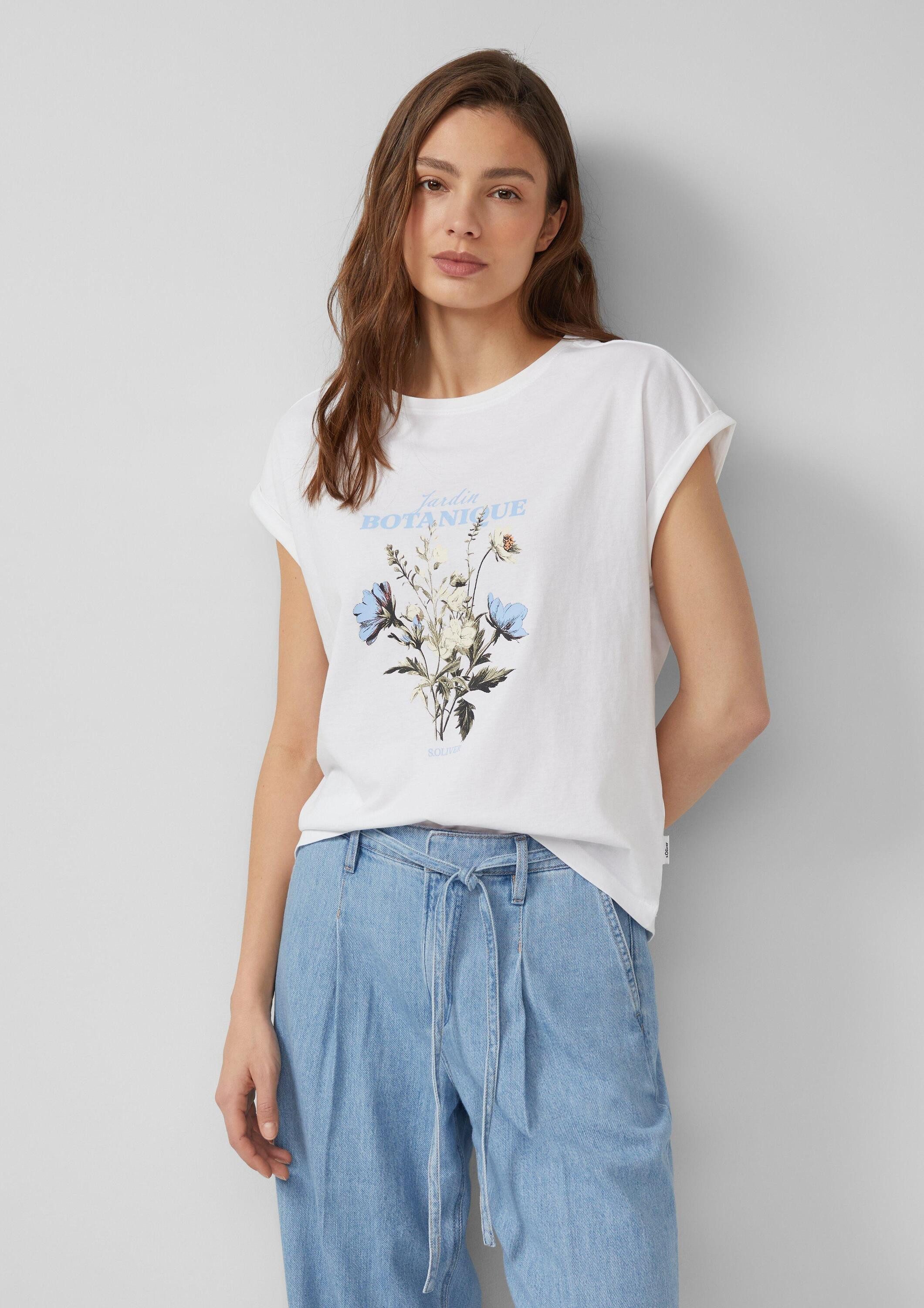s.Oliver Kurzarmshirt T-Shirt T-Shirt mit Frontprint im Relaxed Fit günstig online kaufen