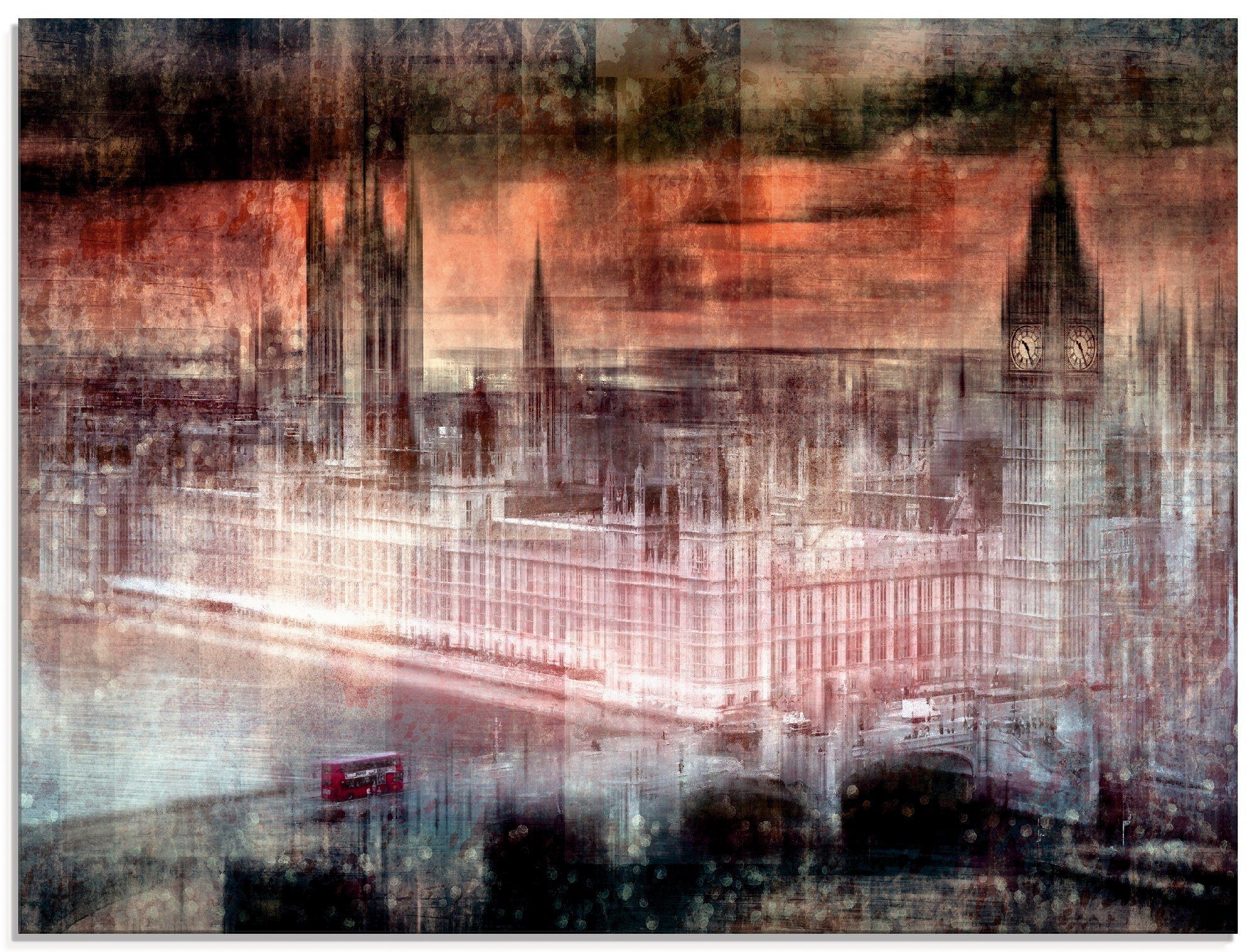 Artland Glasbild »Digitale Kunst London Westminster II«, Gebäude (1 Stück)-Otto