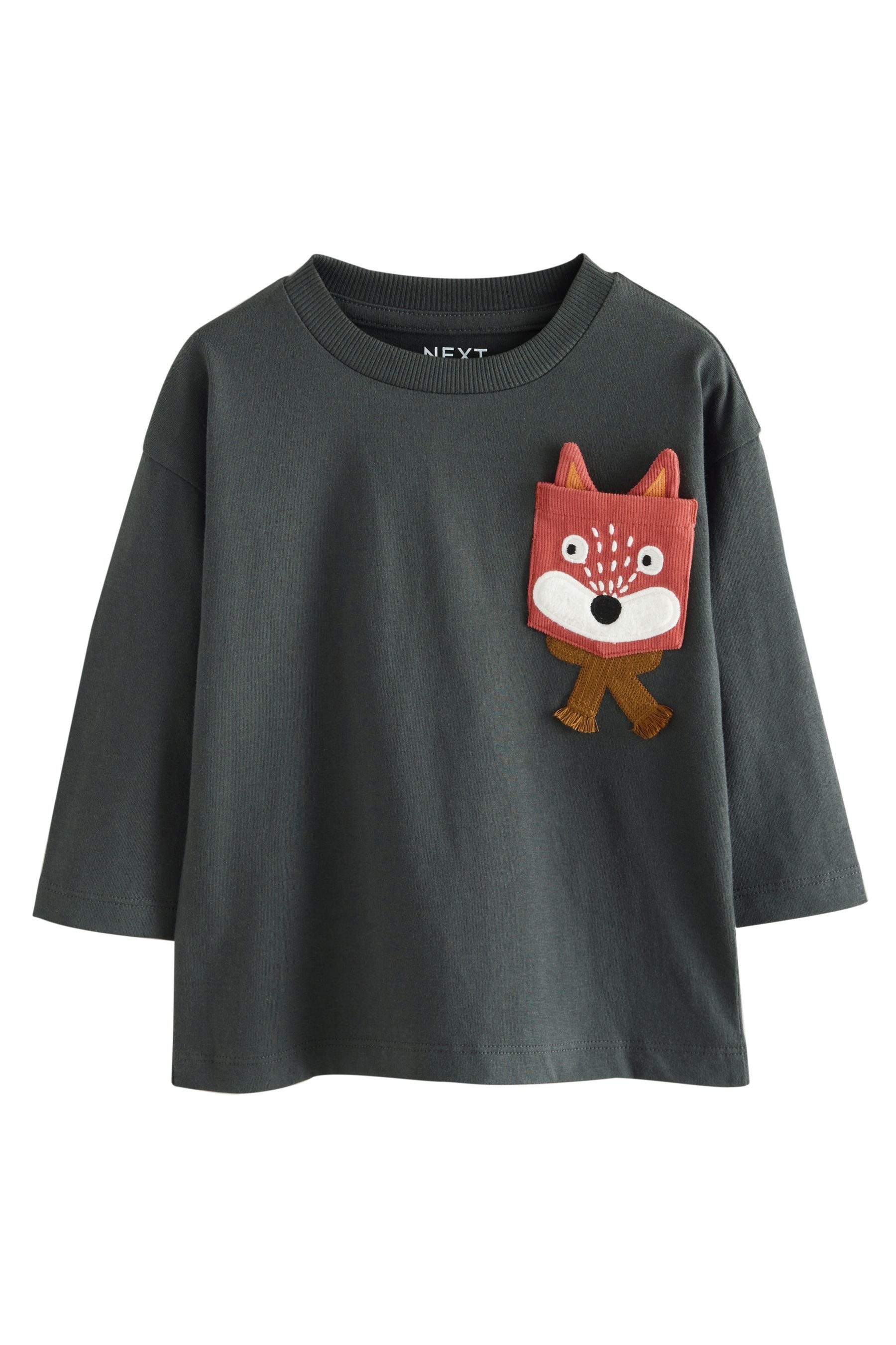 Next Langarmshirt Langärmeliges Shirt mit Applikation günstig online kaufen