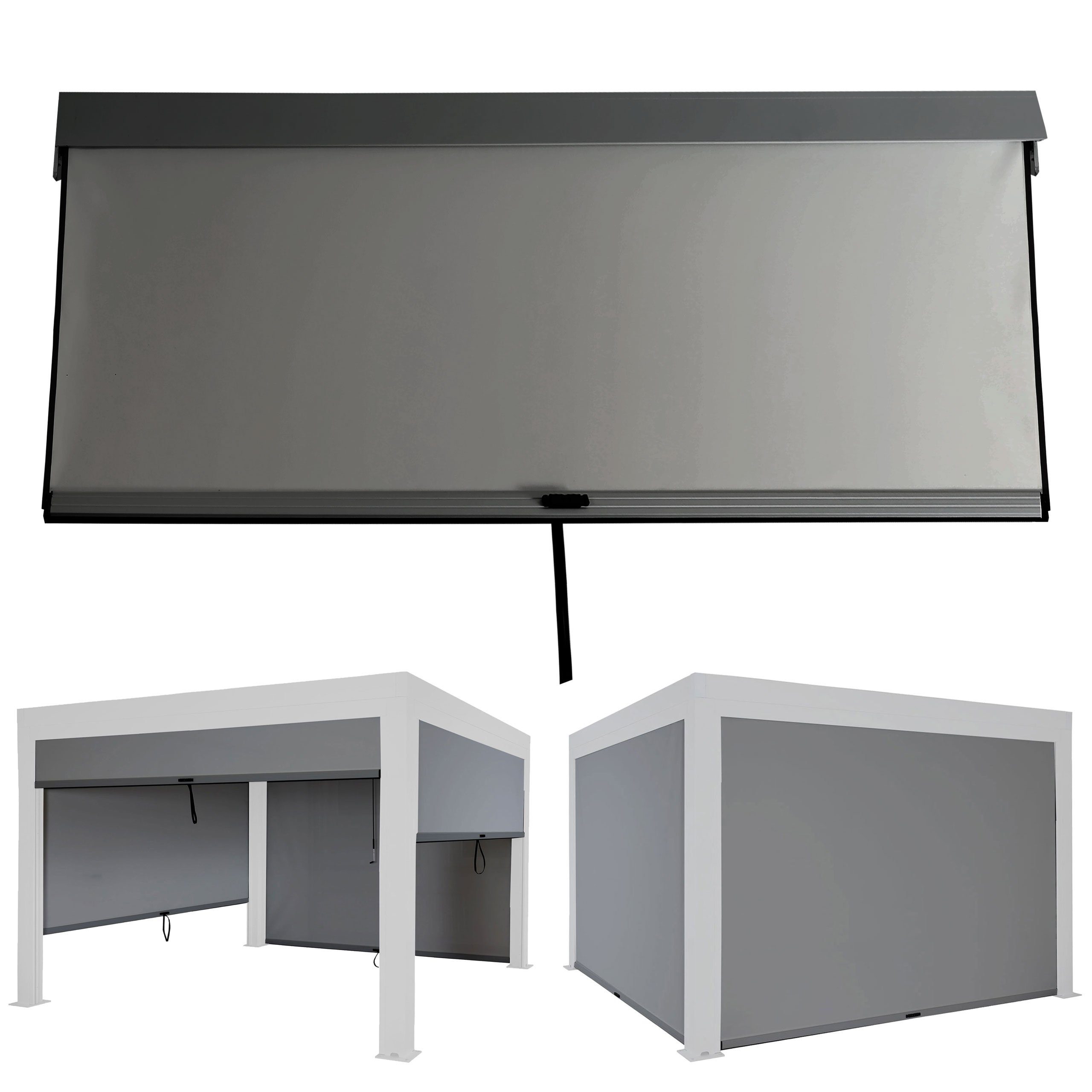 MCW Pavillonseitenteil MCW-L46-S-3x4, 369x205 cm, Stufenlos günstig online kaufen