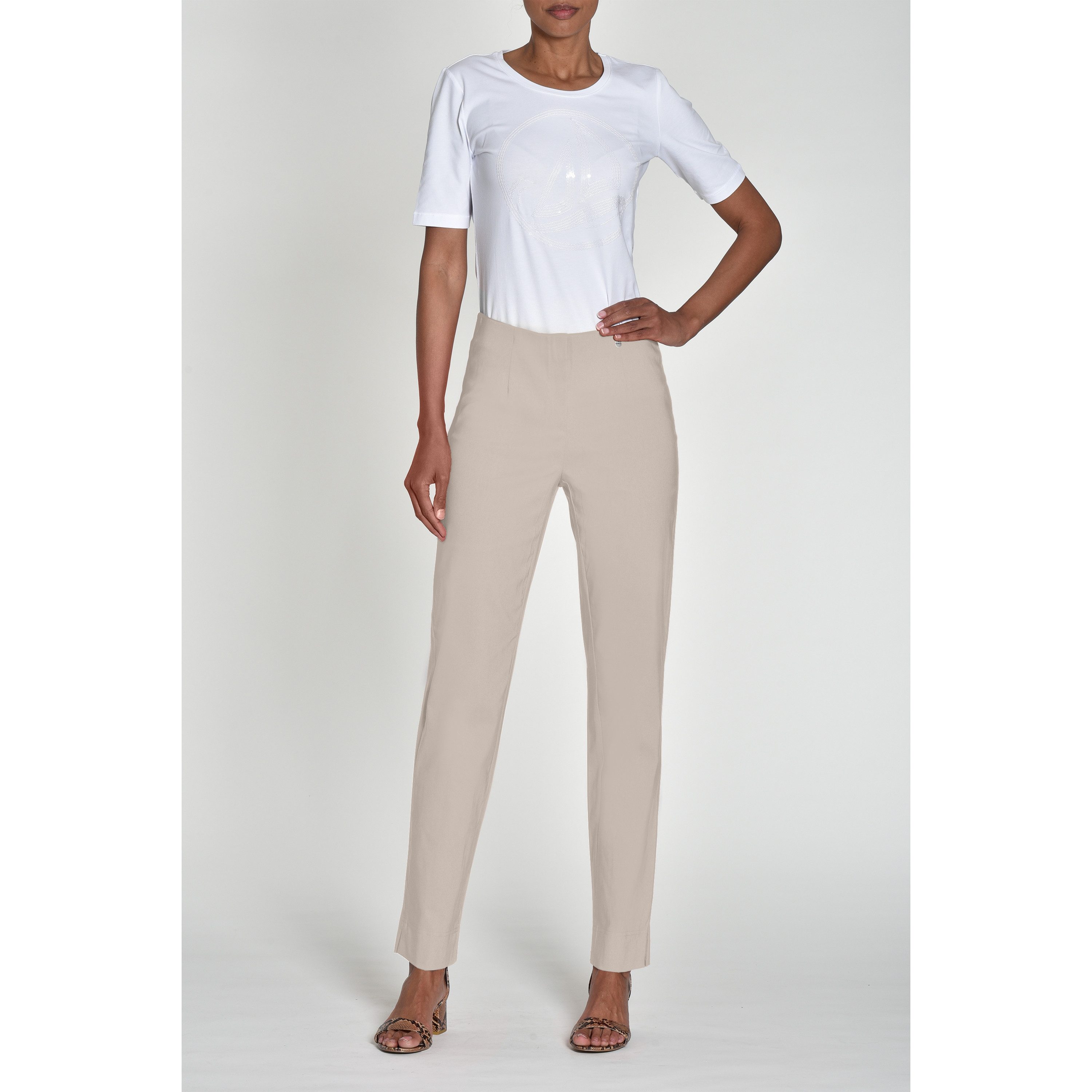 ROBELL Stoffhose MARIE Bengaline leichten Glanz günstig online kaufen