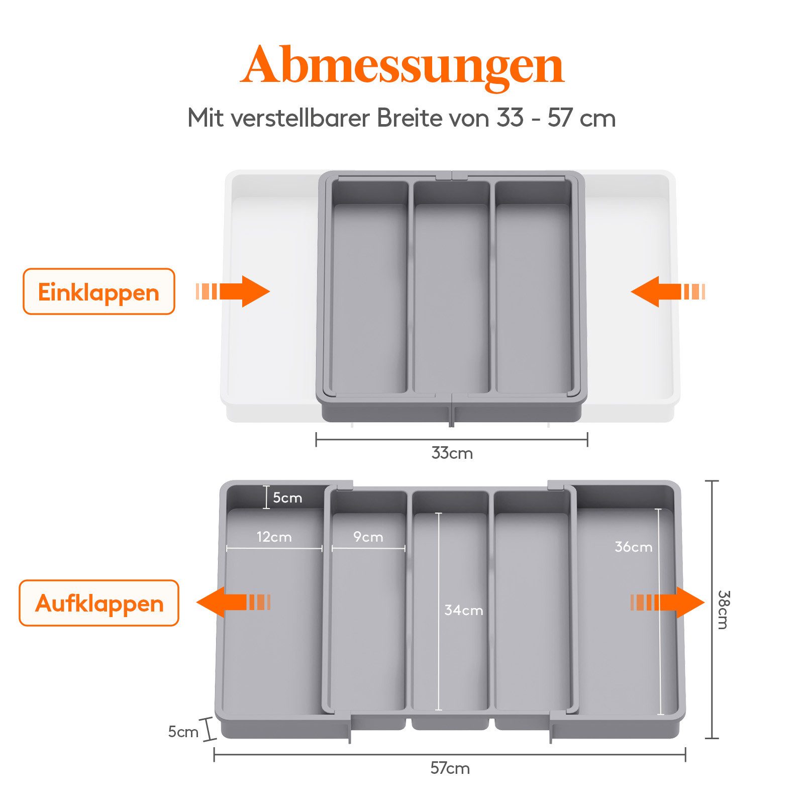Lifewit Besteckeinsatz Besteckkasten für Schubladen, Utensilienständer günstig online kaufen