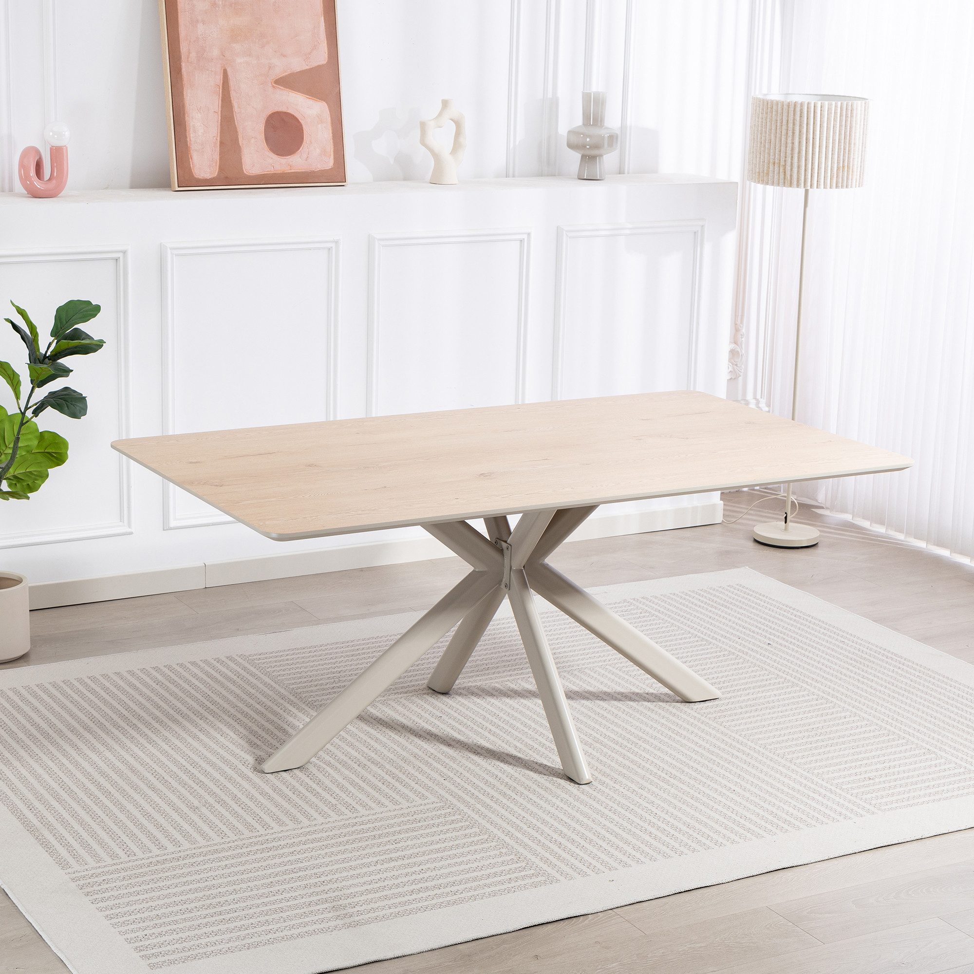 Duo Collection Esstisch Tisch Livia (1-St), Melaminbeschichtung, Cashmere Farben