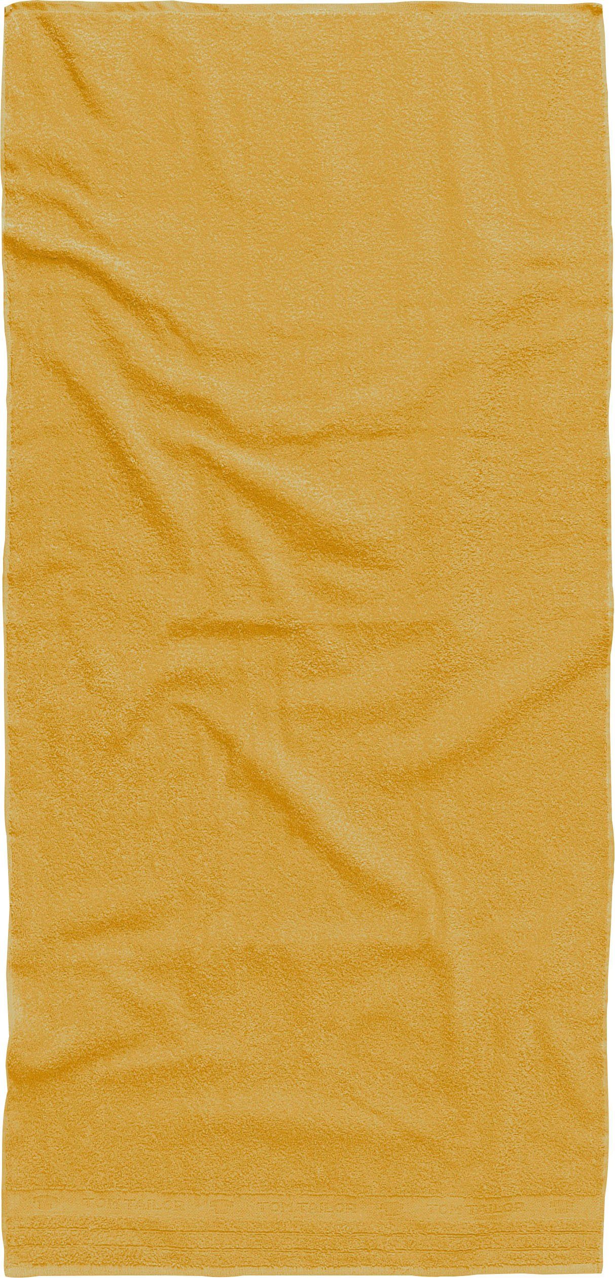 Bath, Walkfrottier (1-St), Logo mit TOM in TAILOR HOME mustard Badetuch Color Bordüre