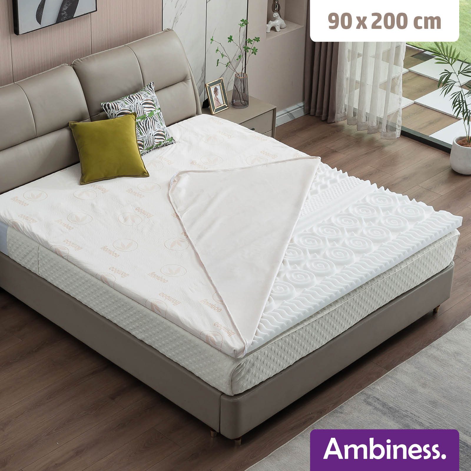 AMBINESS, Topper Matratzentopper Memory Foam 80x200cm - 180x200cm, orthopäd günstig online kaufen