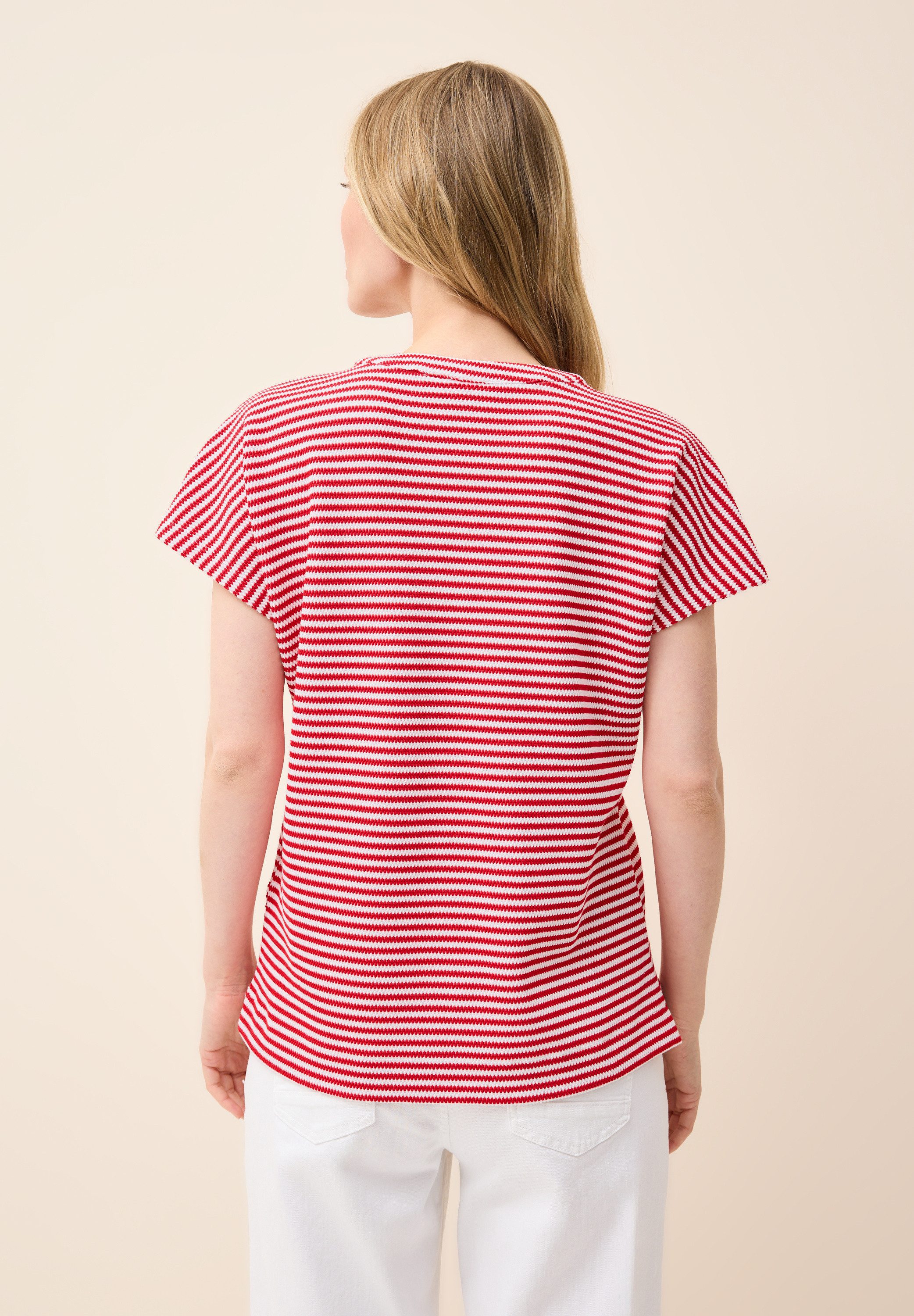 Cecil T-Shirt, bestehend aus einem Materialmix günstig online kaufen