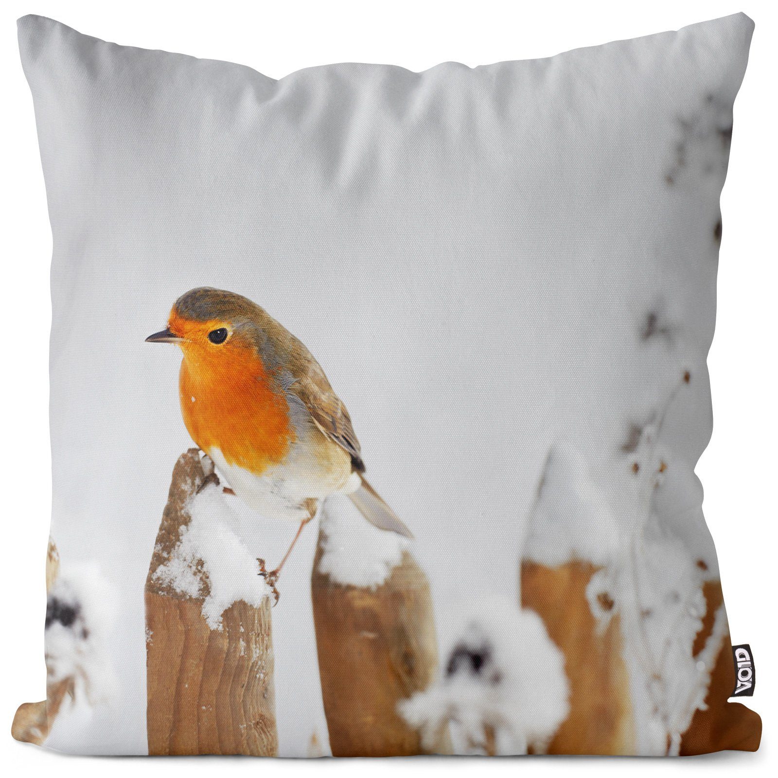 VOID Kissenbezug, (1 Stück), Rotkehlchen Vogel Schnee Rotkehlchen Vogel Sch günstig online kaufen