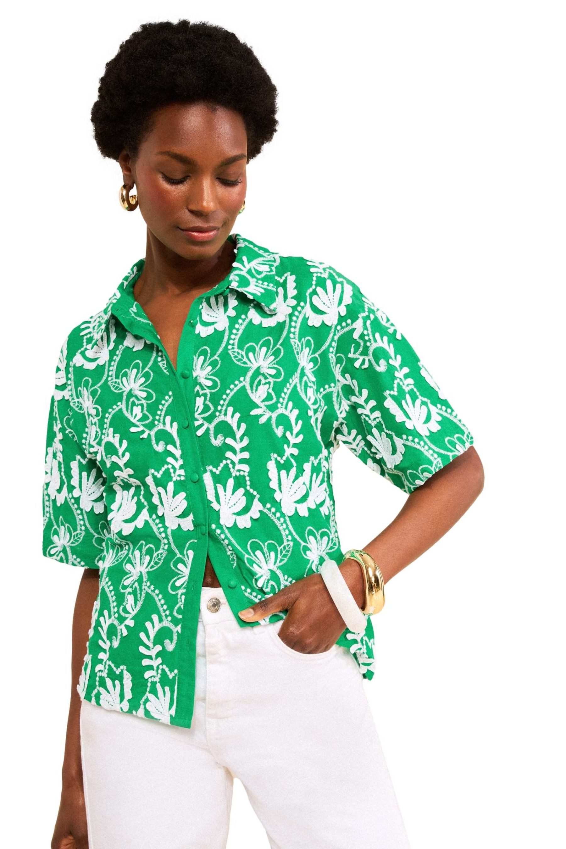 Kurzarmhemd Love & Roses Button-down-Kurzarmhemd, Kurzgröße