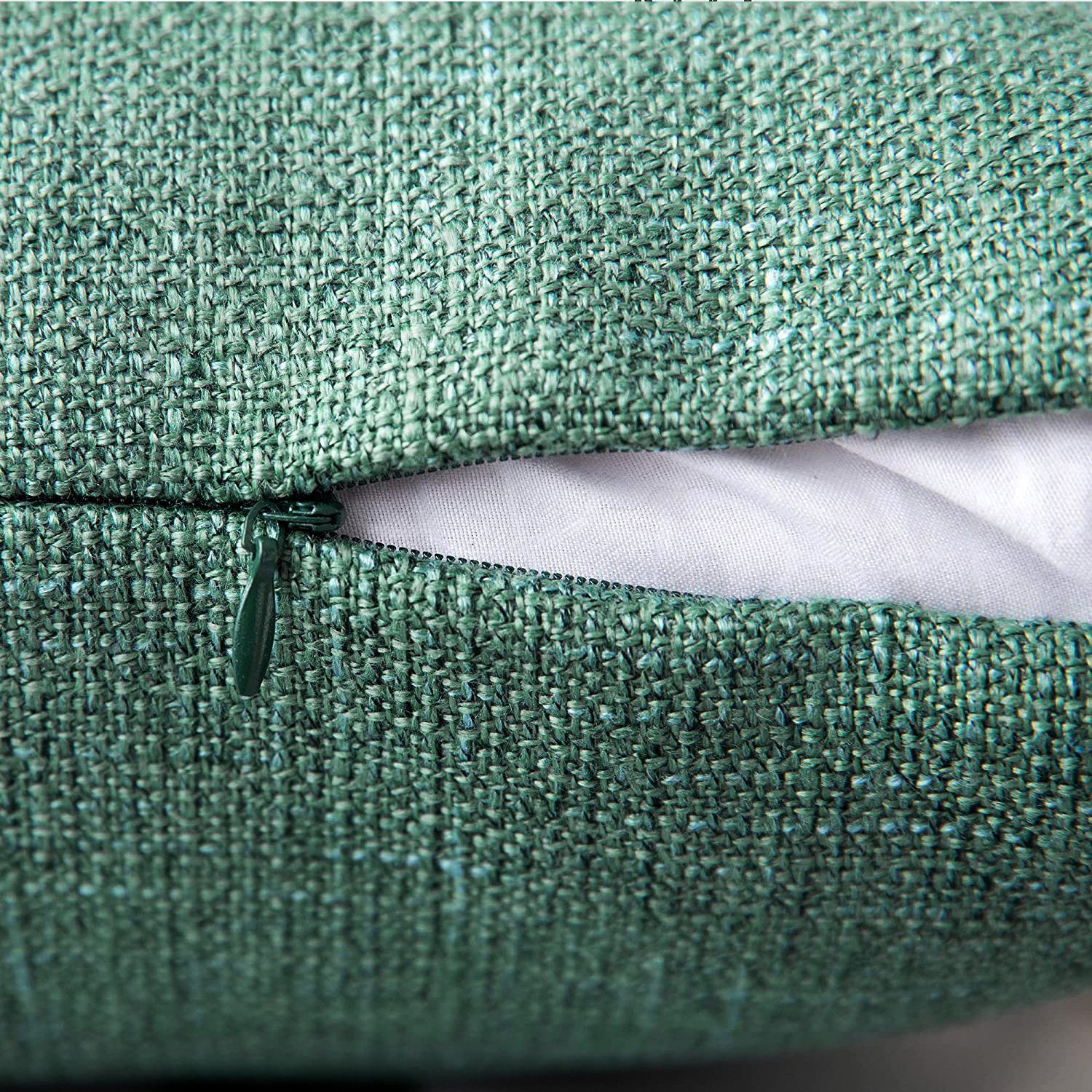 Kissenbezüge Baumwolle Kissenhülle 2 x 45 cm, Stück, mit Quasten, grün Haiaveng 45
