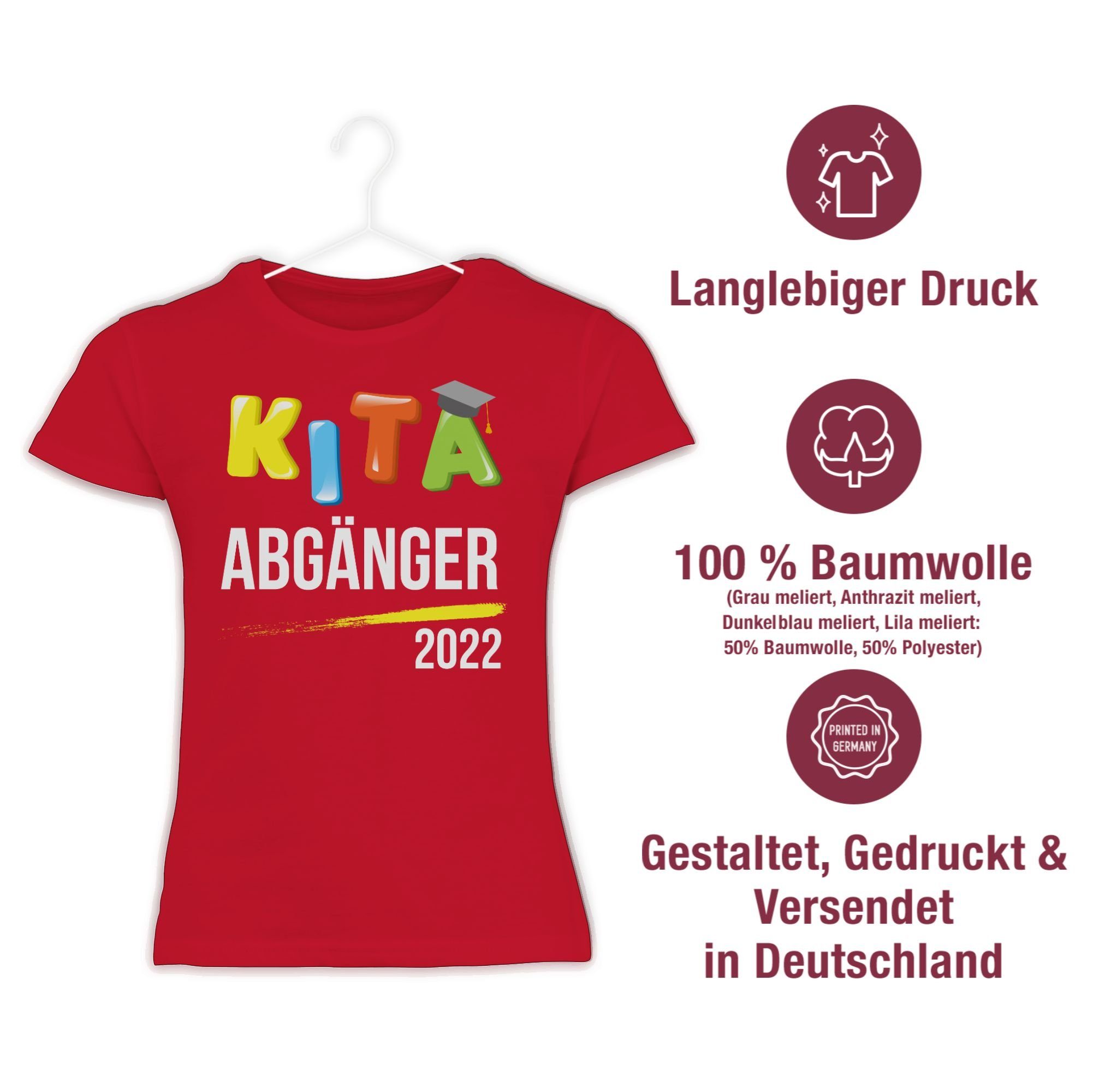 Kinder Kids (Gr. 92 -146) Shirtracer T-Shirt Kita Abgänger 2022 bunt - Schulkind Einschulung und Schulanfang - Mädchen Kinder T-