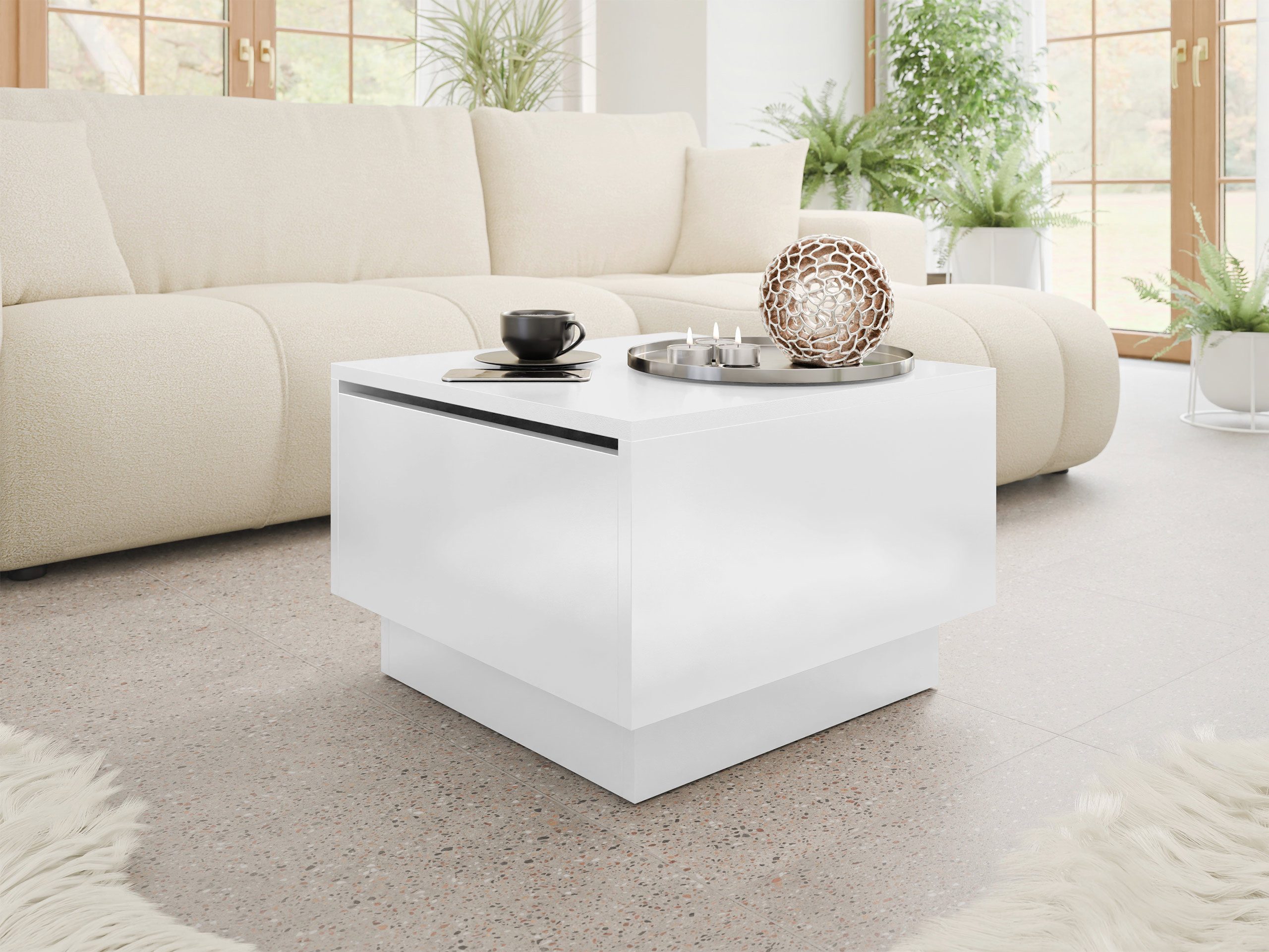 MIRJAN24 Couchtisch Moon 60x60 (mit Stauraum), günstig online kaufen