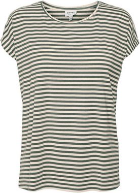 Vero Moda Rundhalsshirt VMAVA PLAIN SS TOP STRIPE GA JRS NOOS