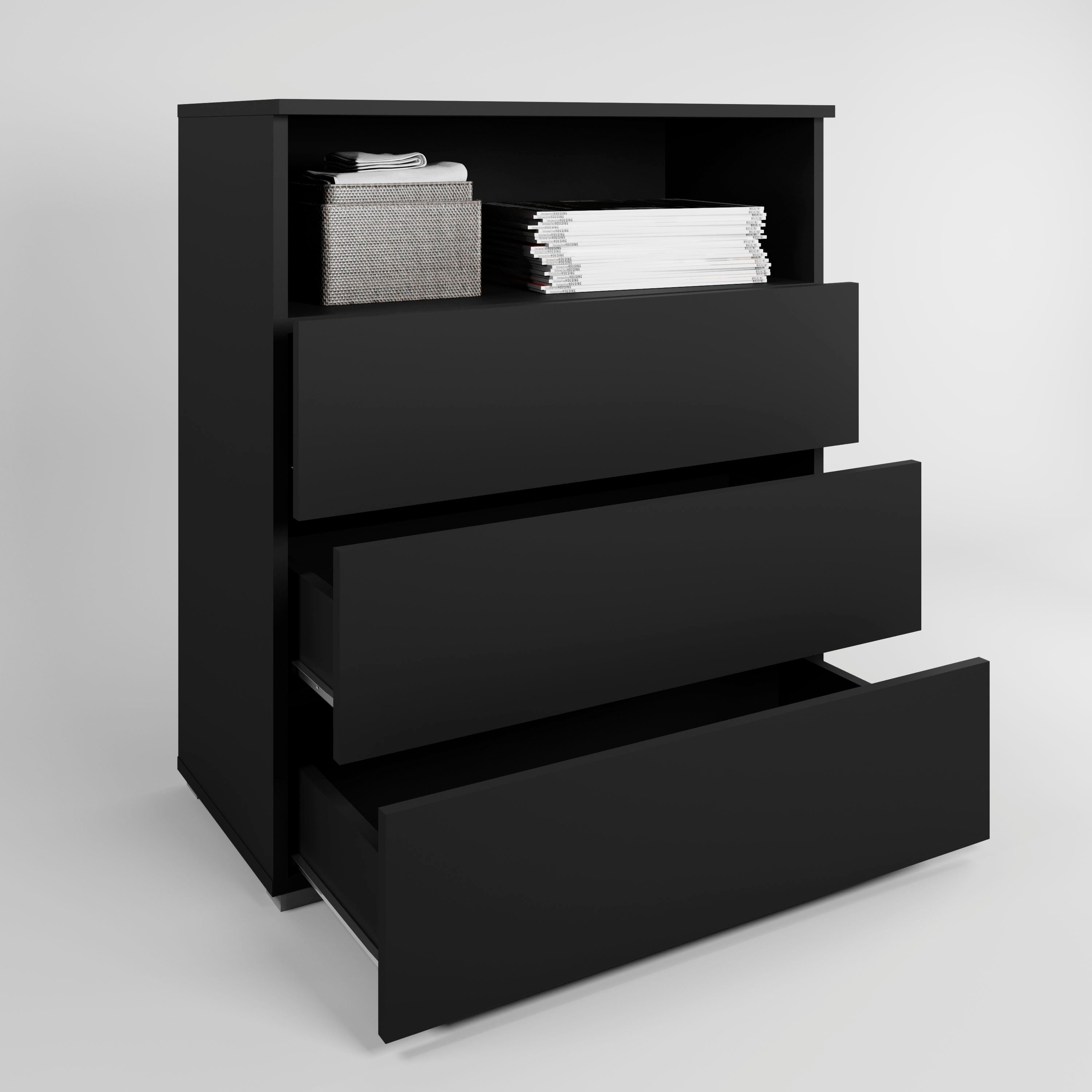 OTTO home Kommode Paris, mit 3 Schubkästen (Breite 70 cm)