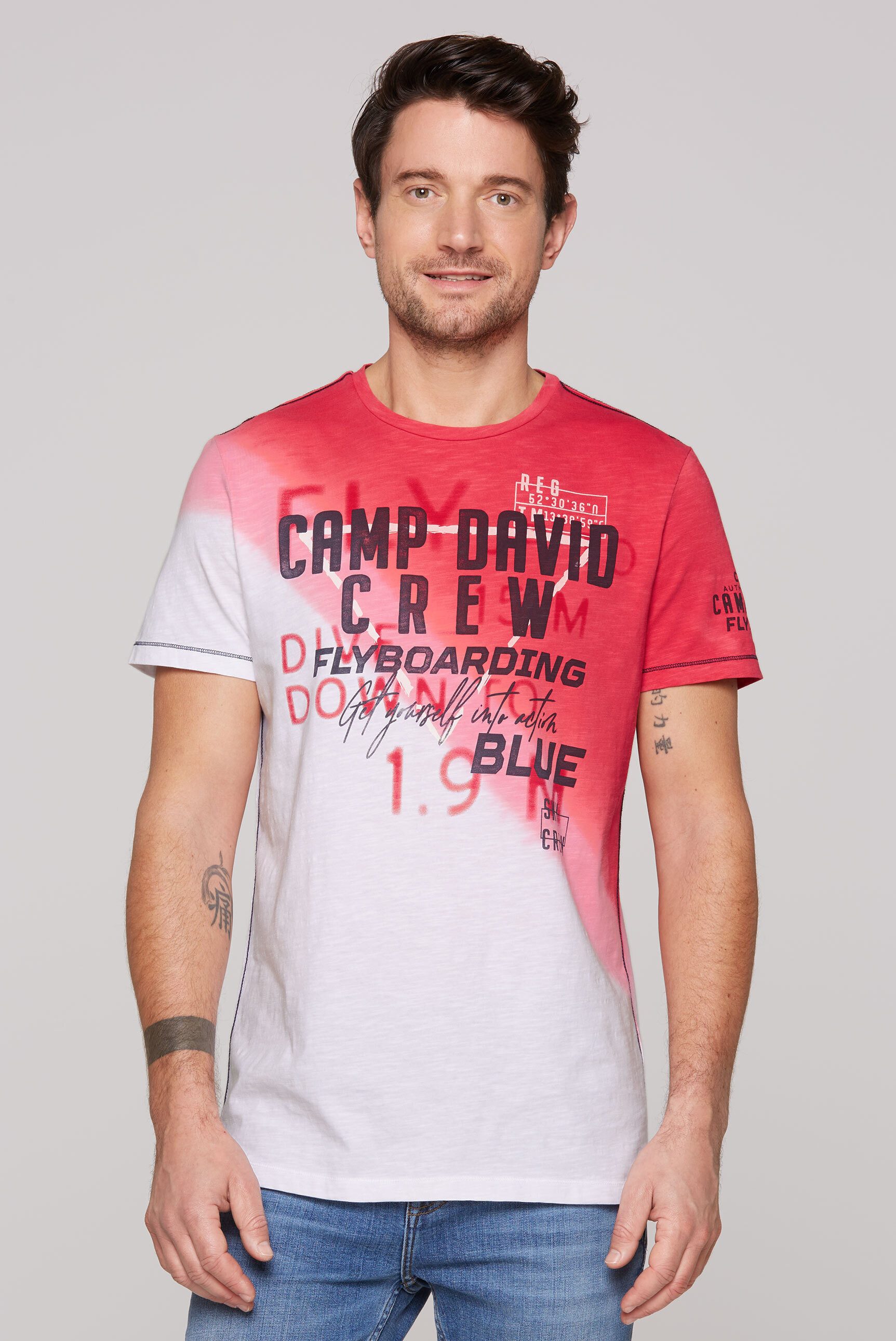 CAMP DAVID Rundhalsshirt aus Baumwolle günstig online kaufen
