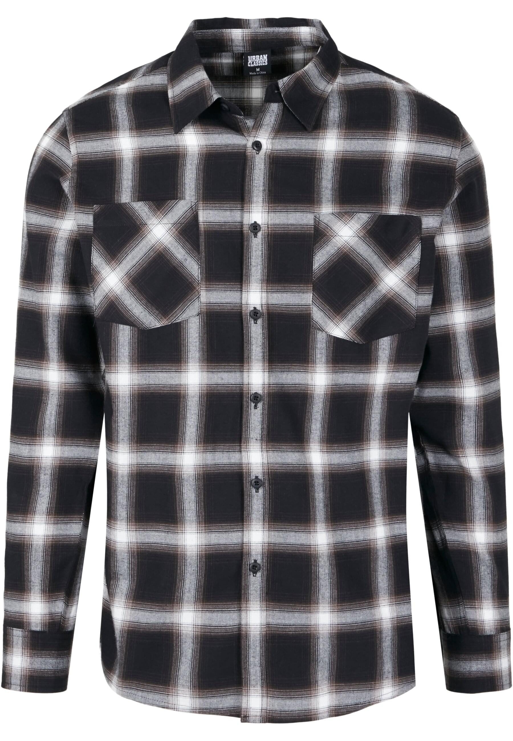 URBAN CLASSICS Kurzarmshirt Urban Classics Herren Checked Flanell Shirt 6 (1-tlg)