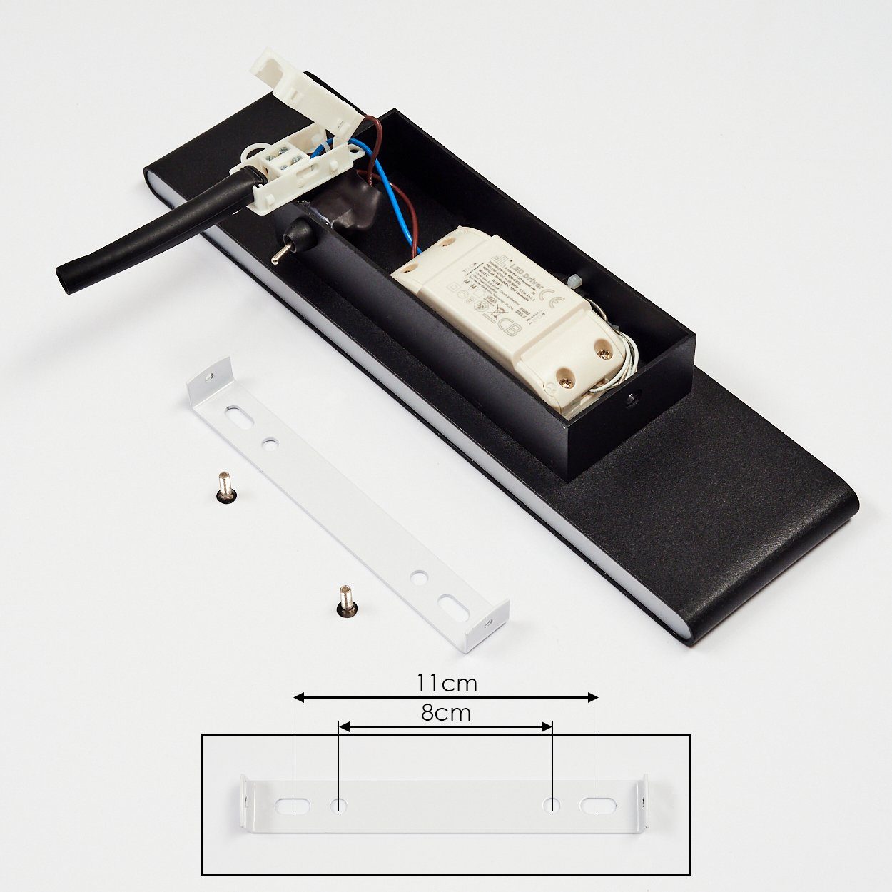 hofstein Wandleuchte Flur Down Lampen Leuchten LED Up Dielen Schalter Wand Zimmer Wohn &