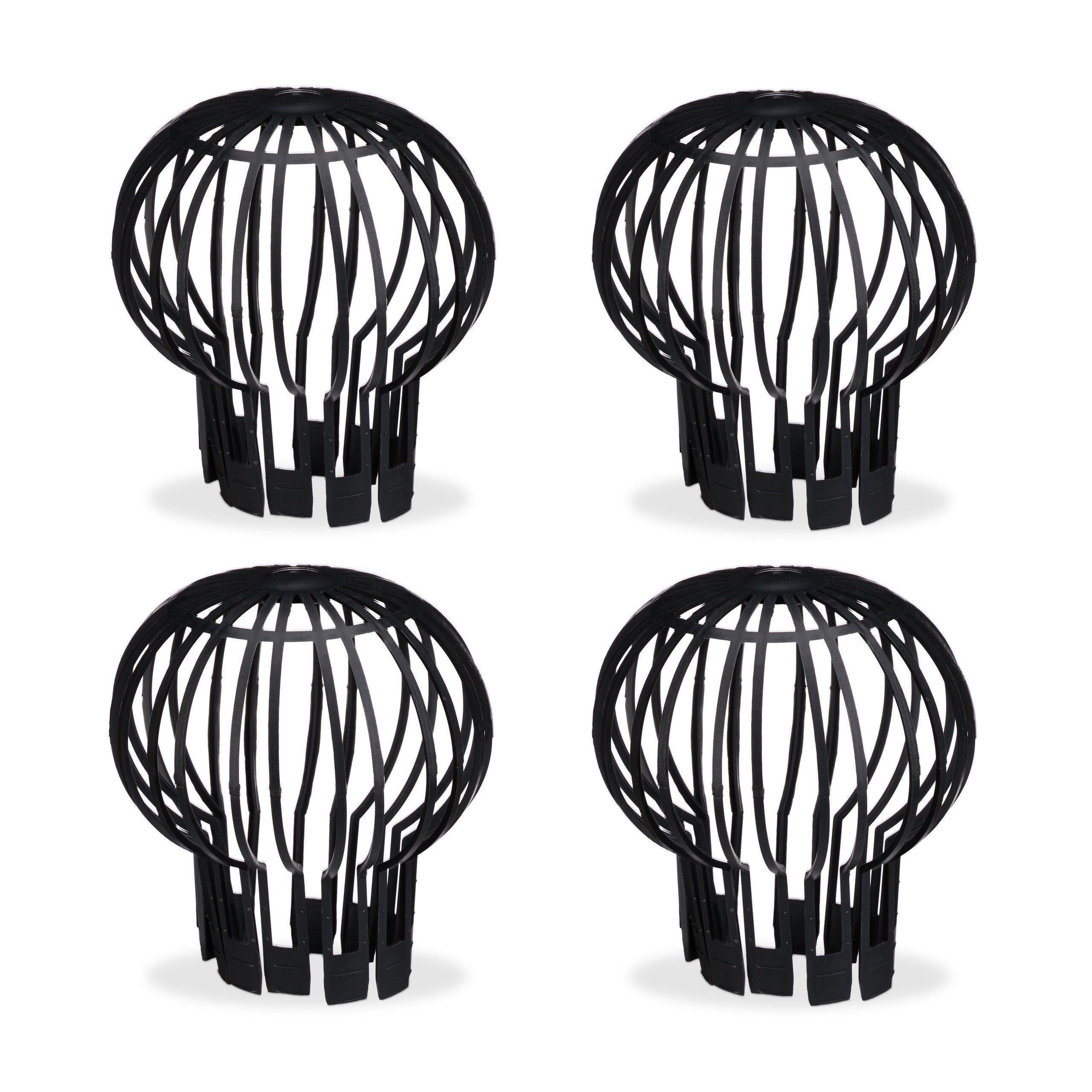 relaxdays Laubschutznetz Fallrohrschutz Laubstopp im 4er Set (4-St)