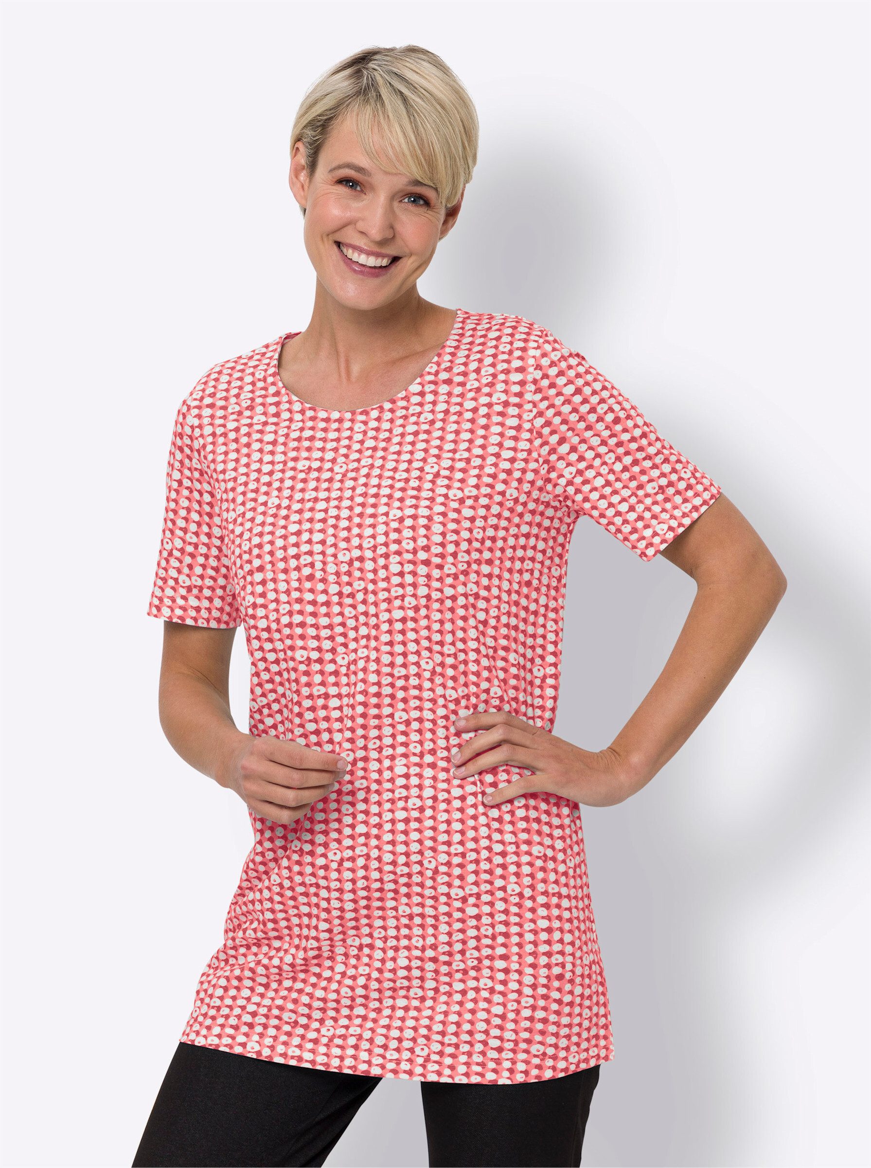 Sieh an! T-Shirt Longshirt Kurzarm günstig online kaufen