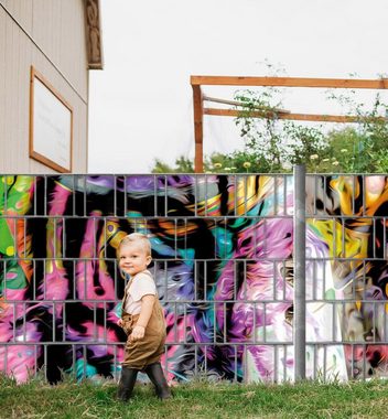 MyMaxxi Sichtschutzstreifen Zaunsichtschutz Tiger Graffiti Sichtschutz Garten Zaun