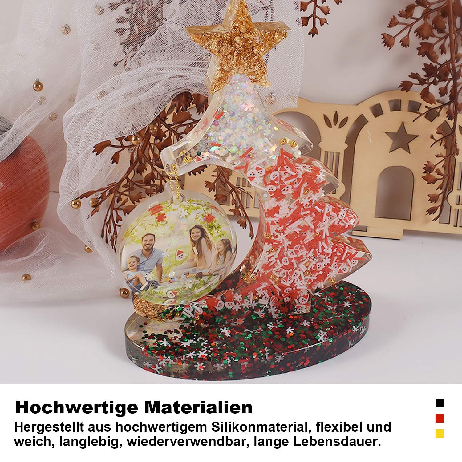 (1-tlg), mit DIY Form, Rahmen Silikonform MAGICSHE Harz Weihnachtsbaum Sockel Silikonform