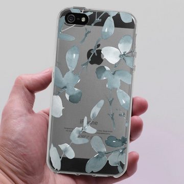 DeinDesign Handyhülle Eukalyptus Muster Blume Eukalyptus pattern ohne Hintergrund, Apple iPhone 5 Silikon Hülle Bumper Case Handy Schutzhülle