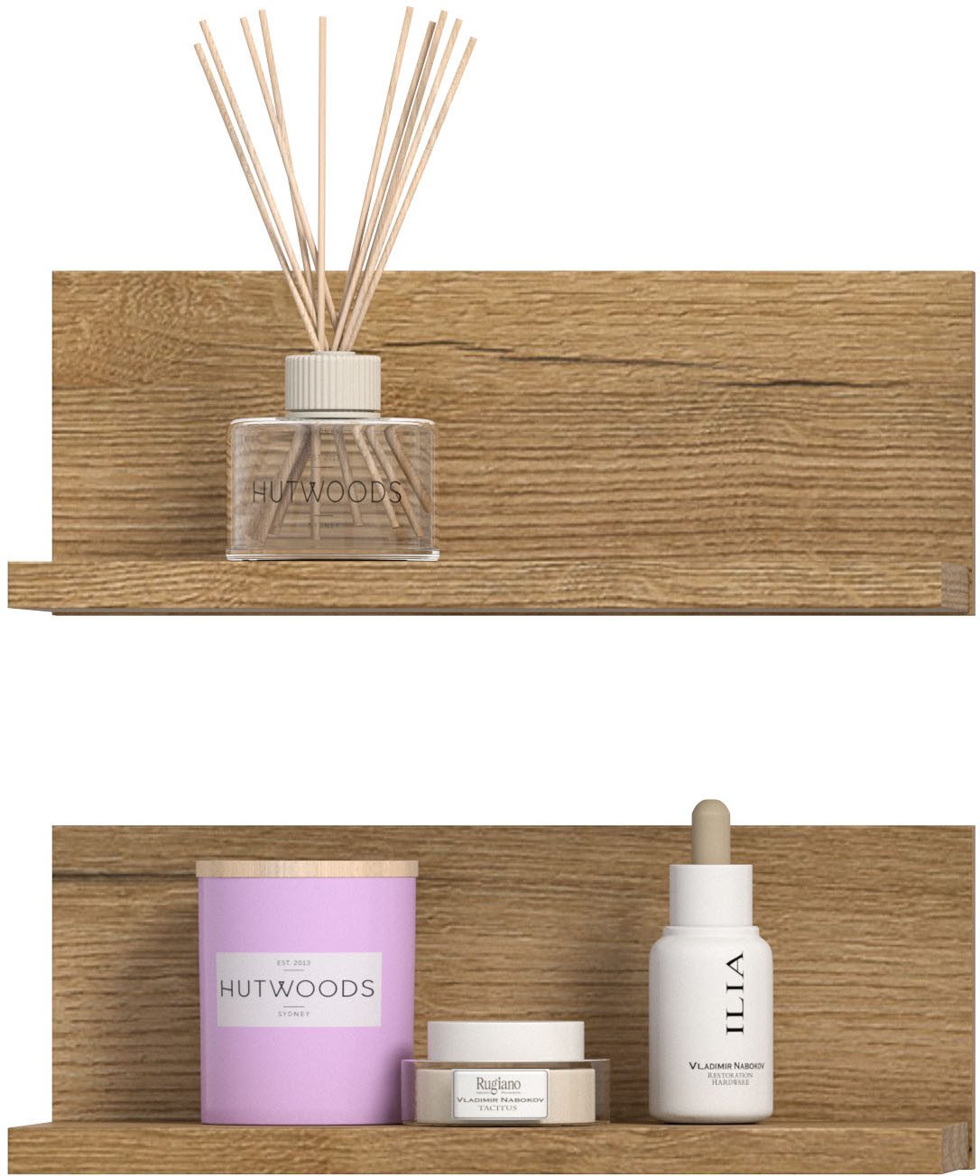 welltime Wandregal VANN, 2er Set Wandboard, inkl. Montagematerial zur Wandmontage