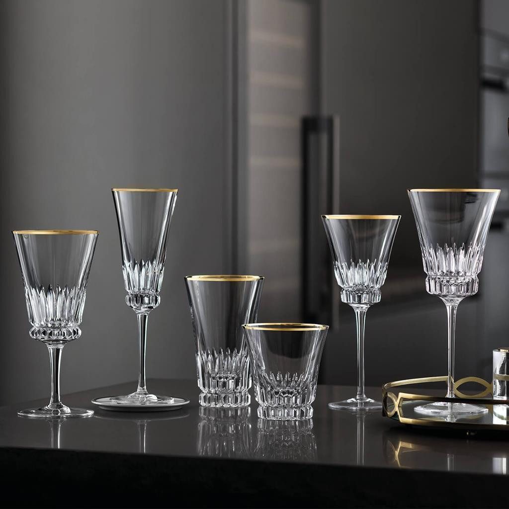 Villeroy & Boch Weißweinglas Grand Royal Gold Weißweingläser 125 ml 2er Set, 2-tlg., Glas